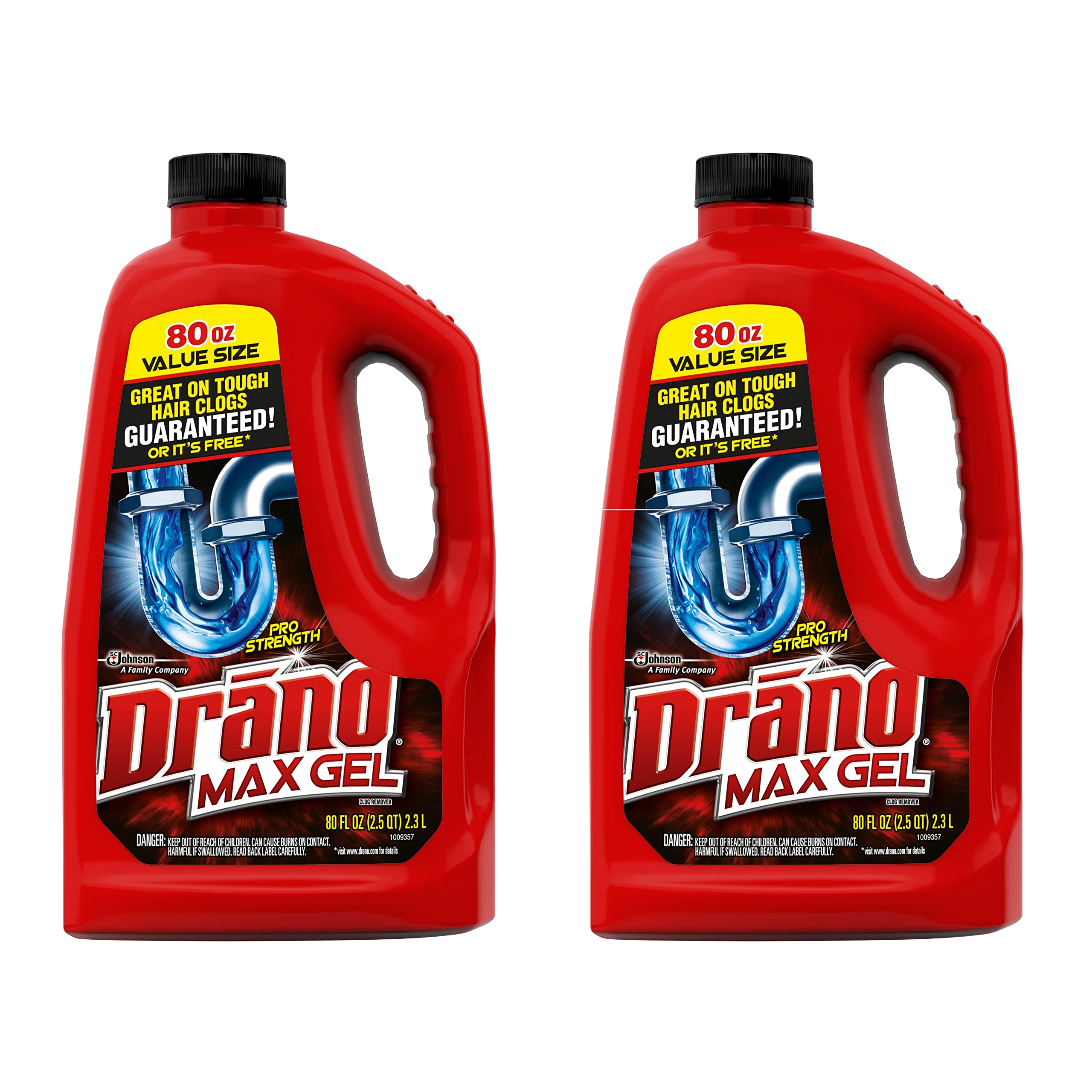 80 Oz. Max Gel Clog Remover Drano Drain Cleaner And Shower Sink
