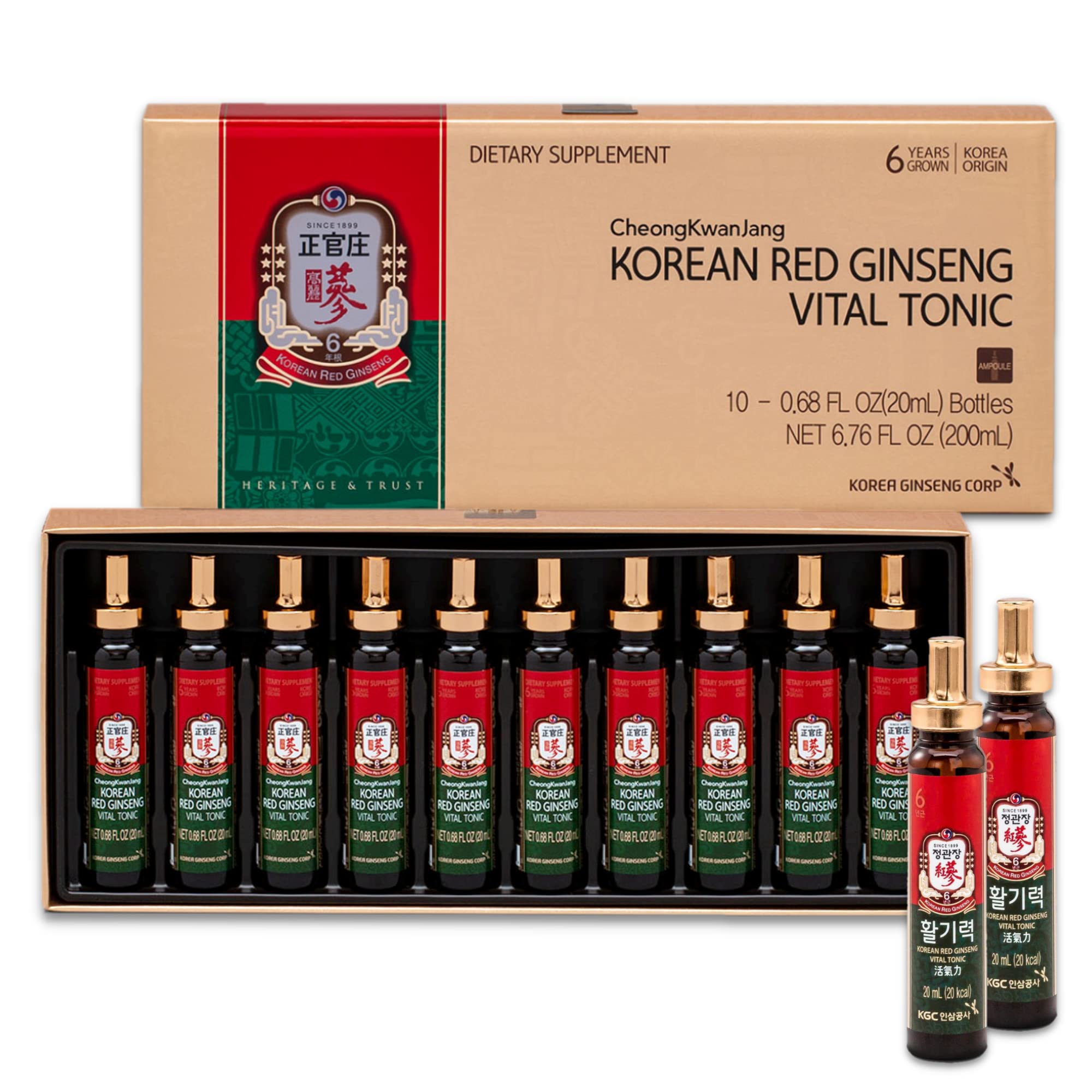 CheongKwanJang Korean Red Ginseng Vital Tonic Energy Shot - Immune ...