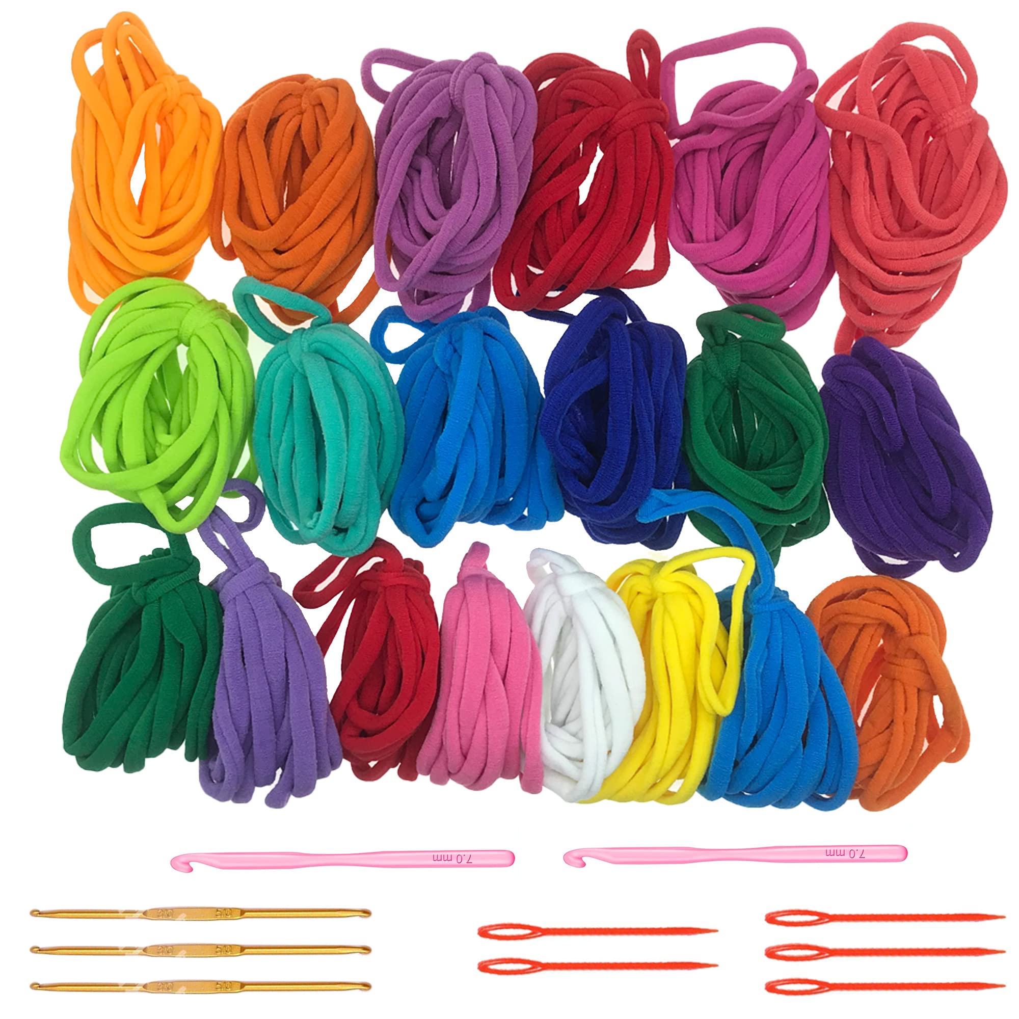288PCS DIY Elastic Loom Bands Knitting Loom Bands Refill Supplies Easy for  Kids