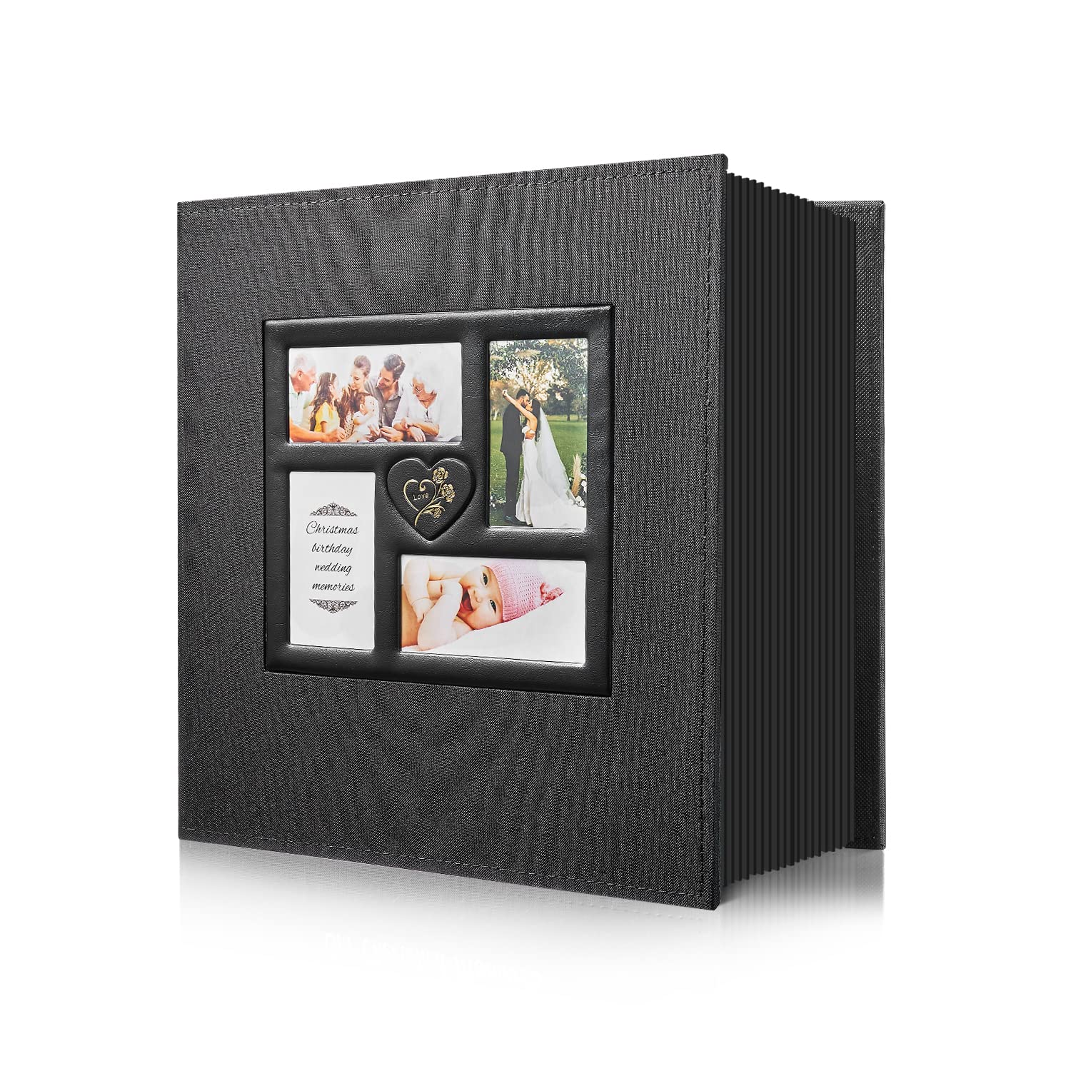 Hongxing Fabric Frame Cover Photo Album 4x6 1200 Pockets Photos, Linen  Cover, Extra Large Capacity Wedding Picture Albums Holds 1200 Horizontal  and Vertical Photos (1200Pockets, Black) (hx) 1200Pockets Black