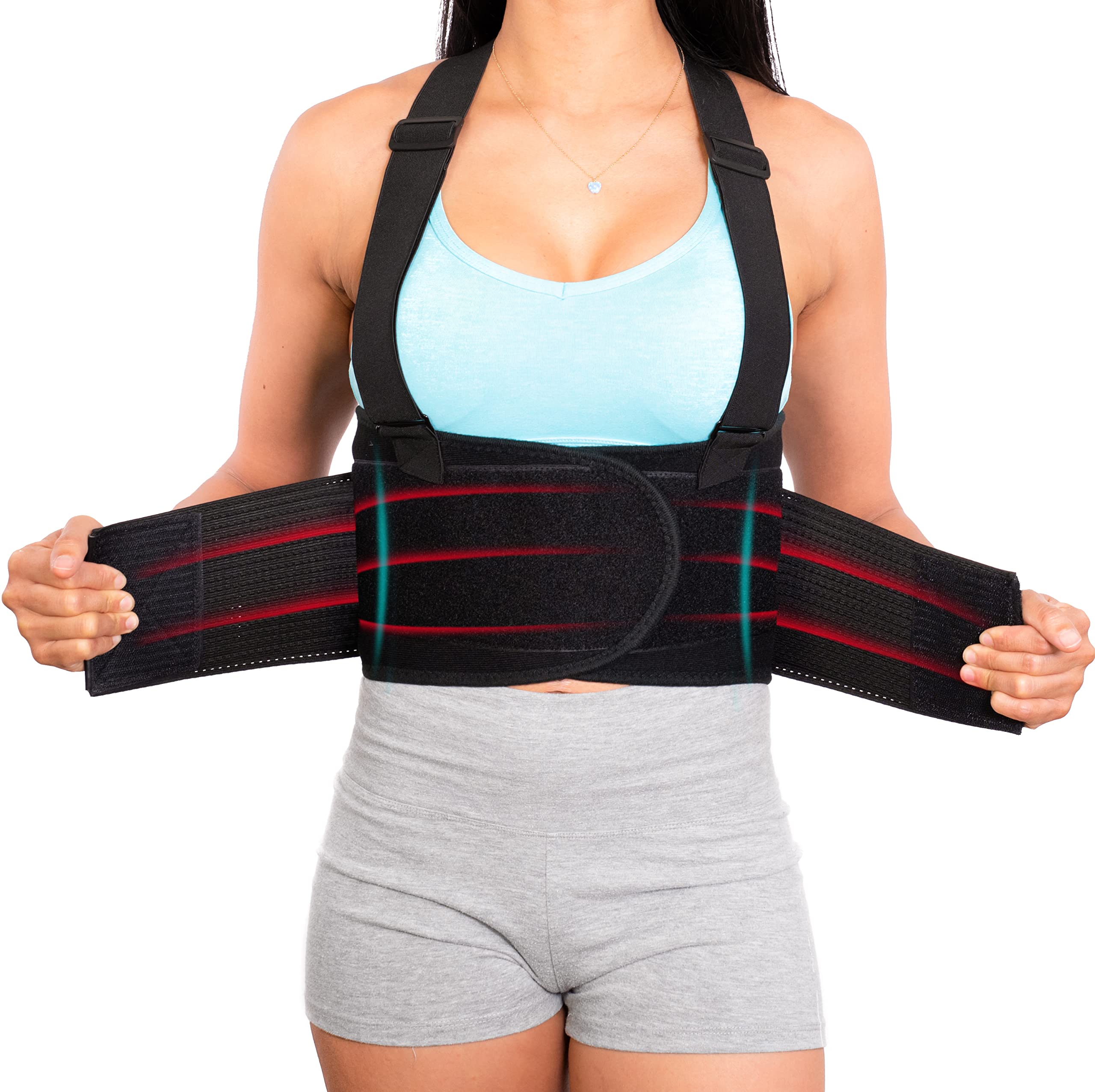 Lower Back Support Brace for Men and Women Lumbar Pain Relief Waist Trimmer  Belt Obesity Girdle for Liposuction Postpartum Postnatal Recoery Support  Adjustable Waist Strap