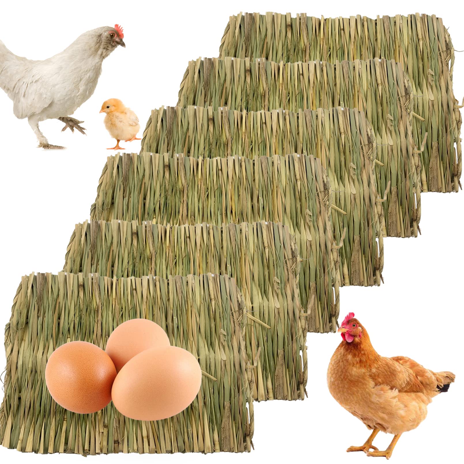 Muyg Chicken Nesting Box Padschickens Coop Grass Pads Handwoven Grass Turf Hen Nest Liners