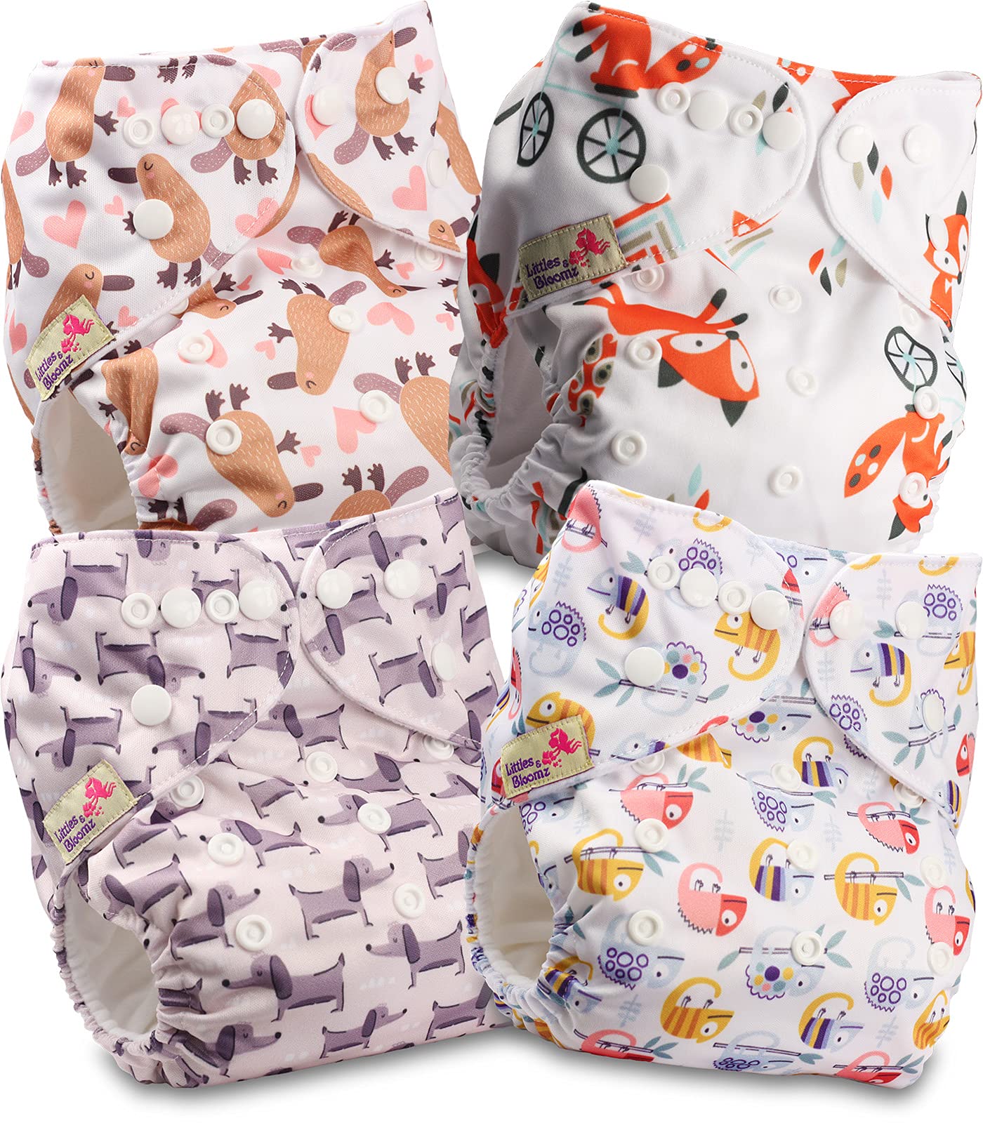 Littles And Bloomz Baby Reusable Pocket Nappy Cloth Diaper Standard ...