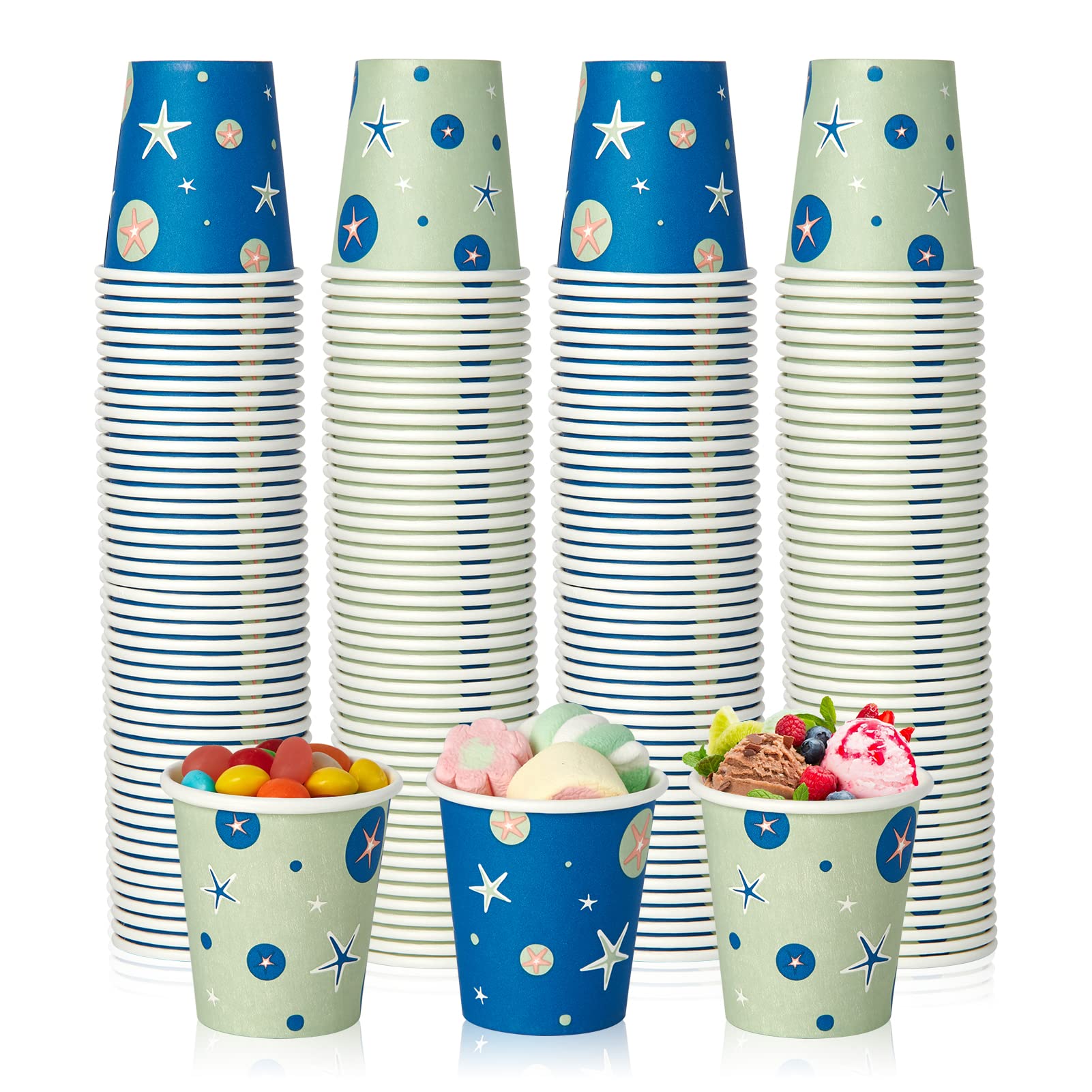 TV TOPVALUE 600pack 3oz Disposable Paper Cups Colorful Paper Bathroom Cups  Small Mouthwash Cups Espresso Cups Snack Cups for Party Picnic Travel and  Events 3OZ-Green and Blue