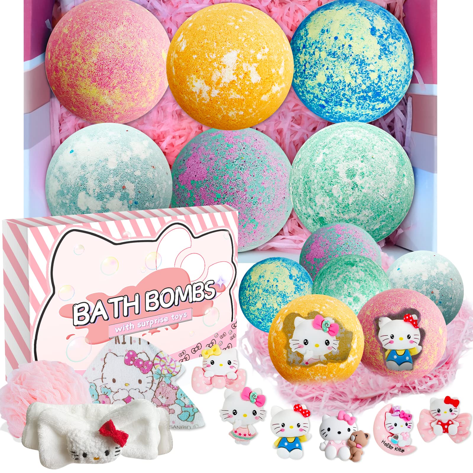 Bath Bombs for Kids with Surprise Inside: Supbec XXL Organic Bath
