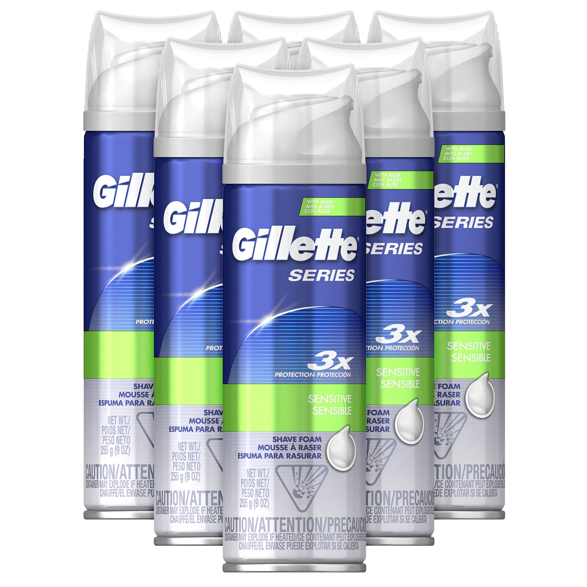 gillette series 3x protection shave foam