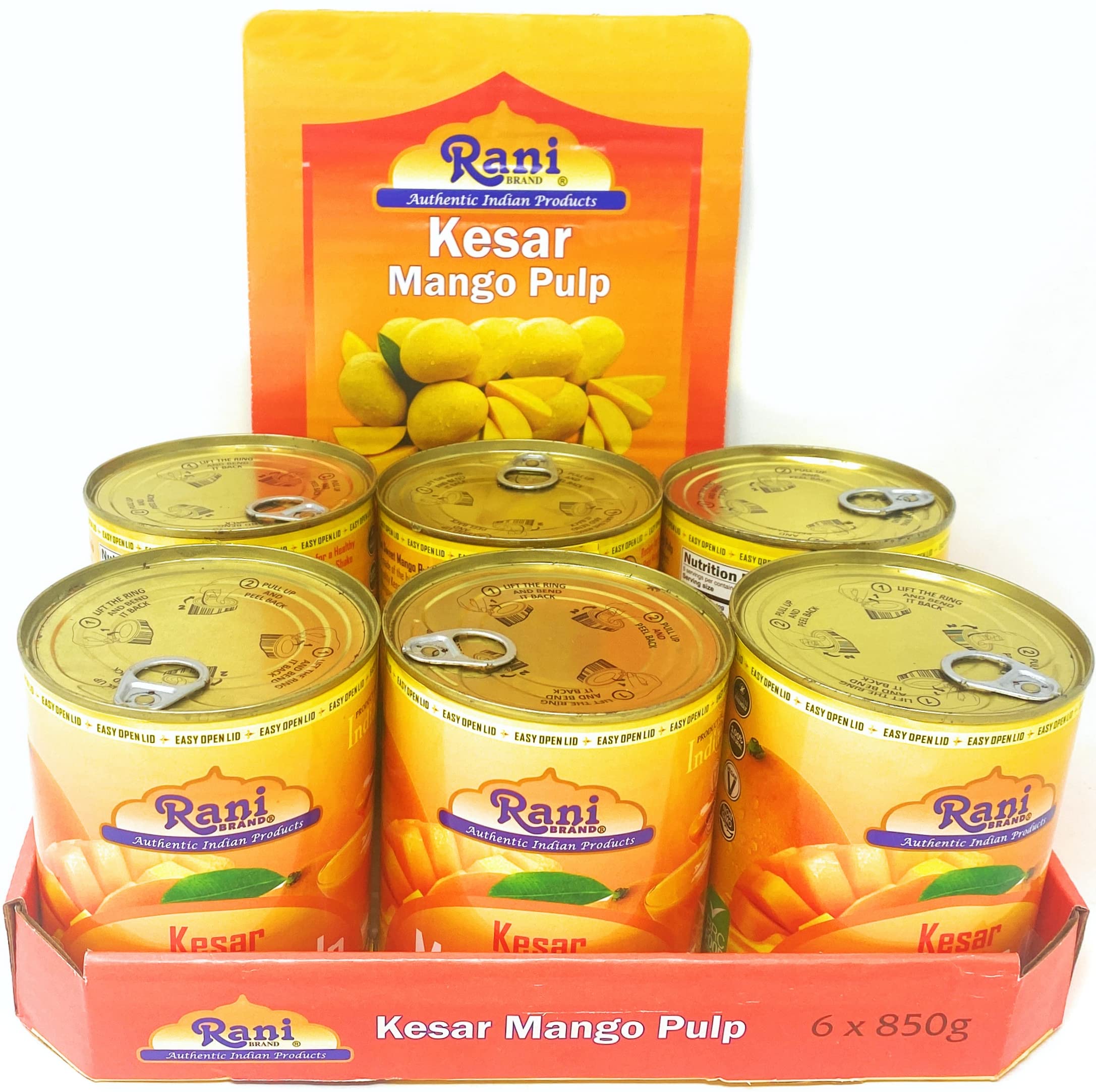 Rani Mango Pulp Puree (Makes Mango Lassi Shakes) Kesar Sweetened