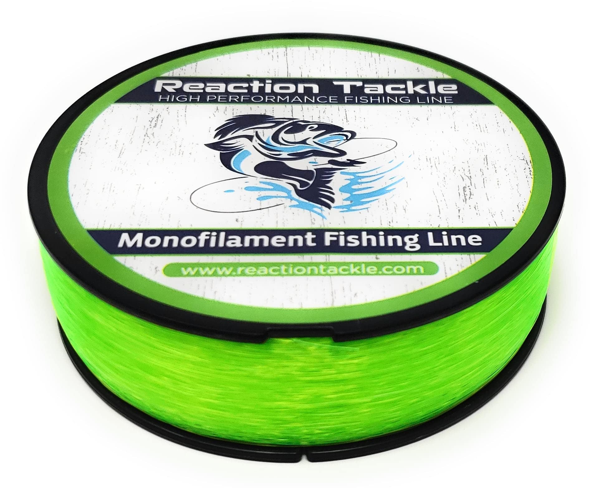 Reaction Tackle Monofilament Fishing line- Various Sizes and Colors Hi Vis  Green 30LB (500 yards)
