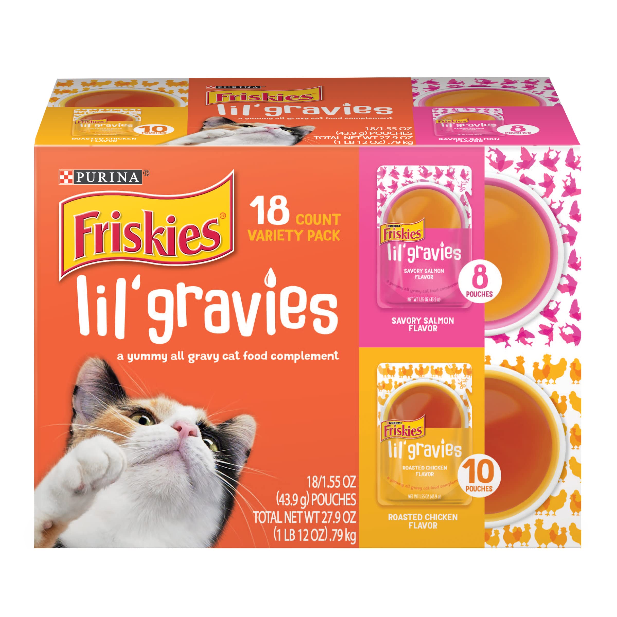 Purina Friskies Lil Gravies Adult Wet Cat Food Complement Chicken