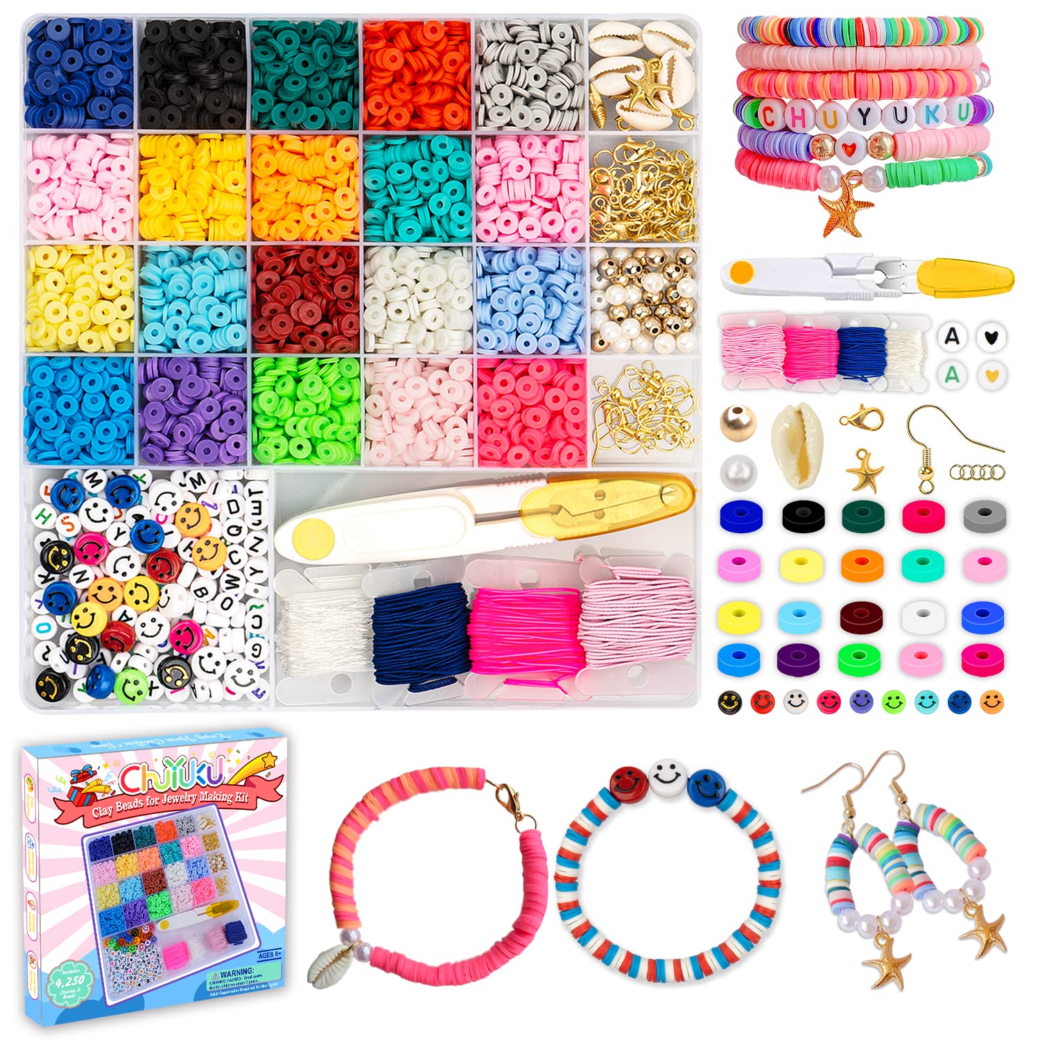 Beads for Jewelry Making Kit Bead Kits Glass Beads for Kids Bead Bracelet  Mak