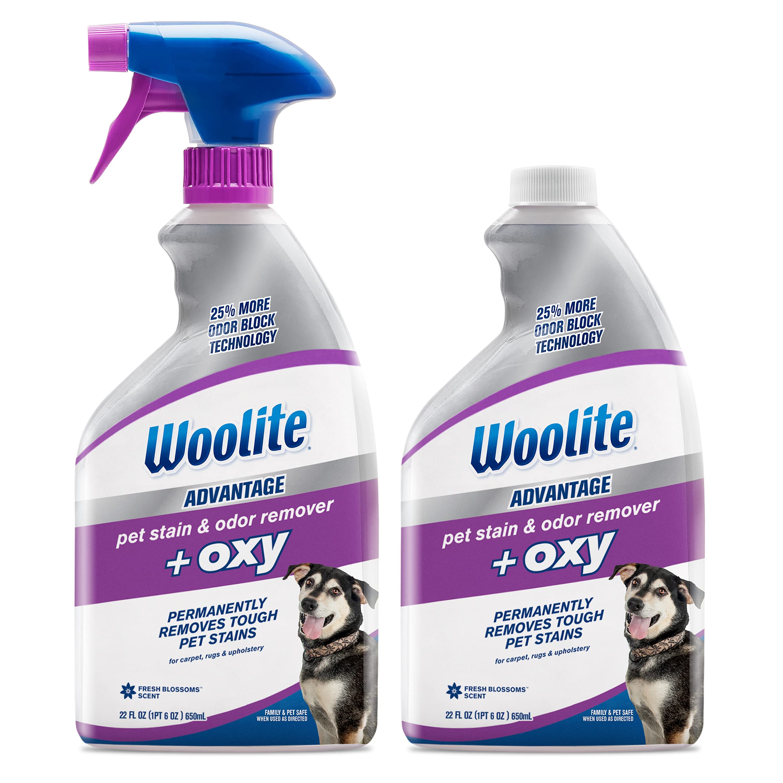 Woolite Advantage Pet Stain & Odor Remover + Oxy, 2-Pack, 3326 NEW -  Advantage