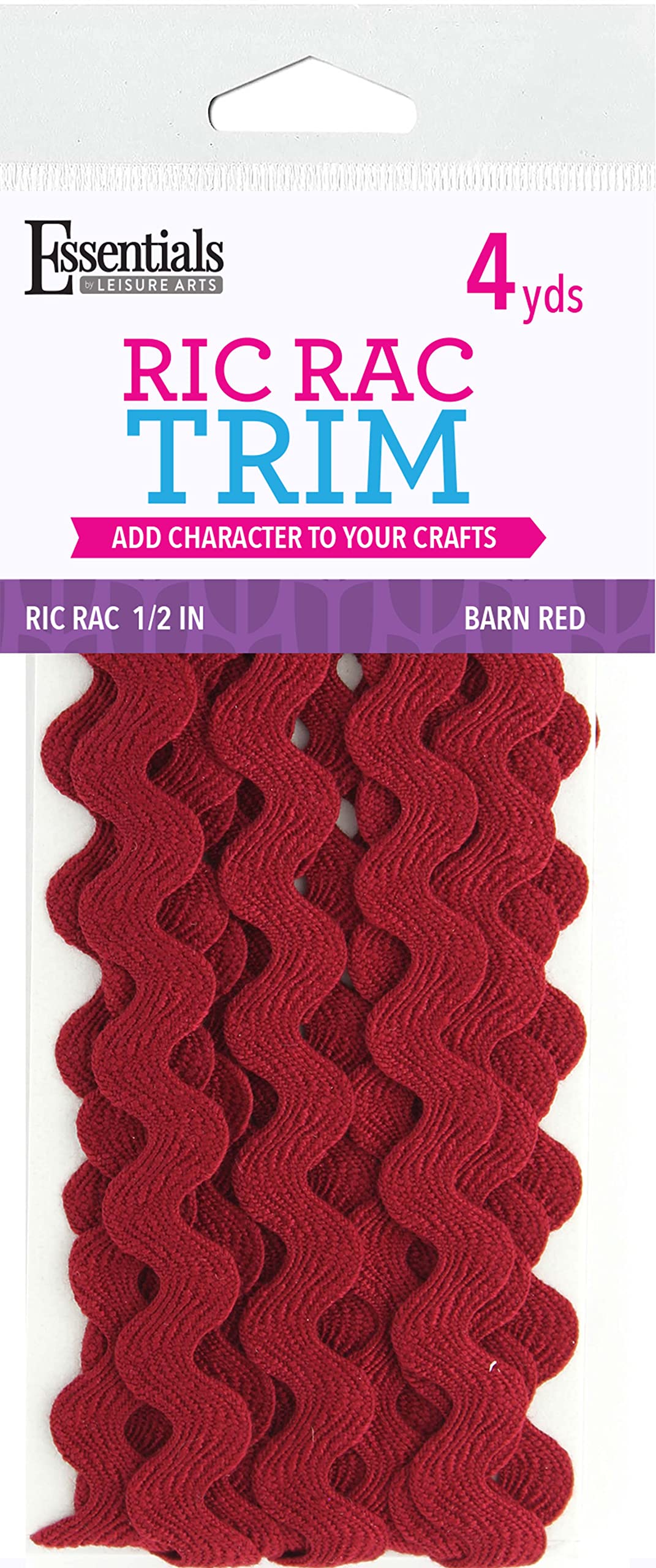 Essentials By Leisure Arts RIC Rac 1/2 4 Yards Black - Rick Rack Trim for  Sewing - Wavy RIC rac Trim for Sewing and Crafts - RIC rac Ribbon - Rick  Rack Trim Black
