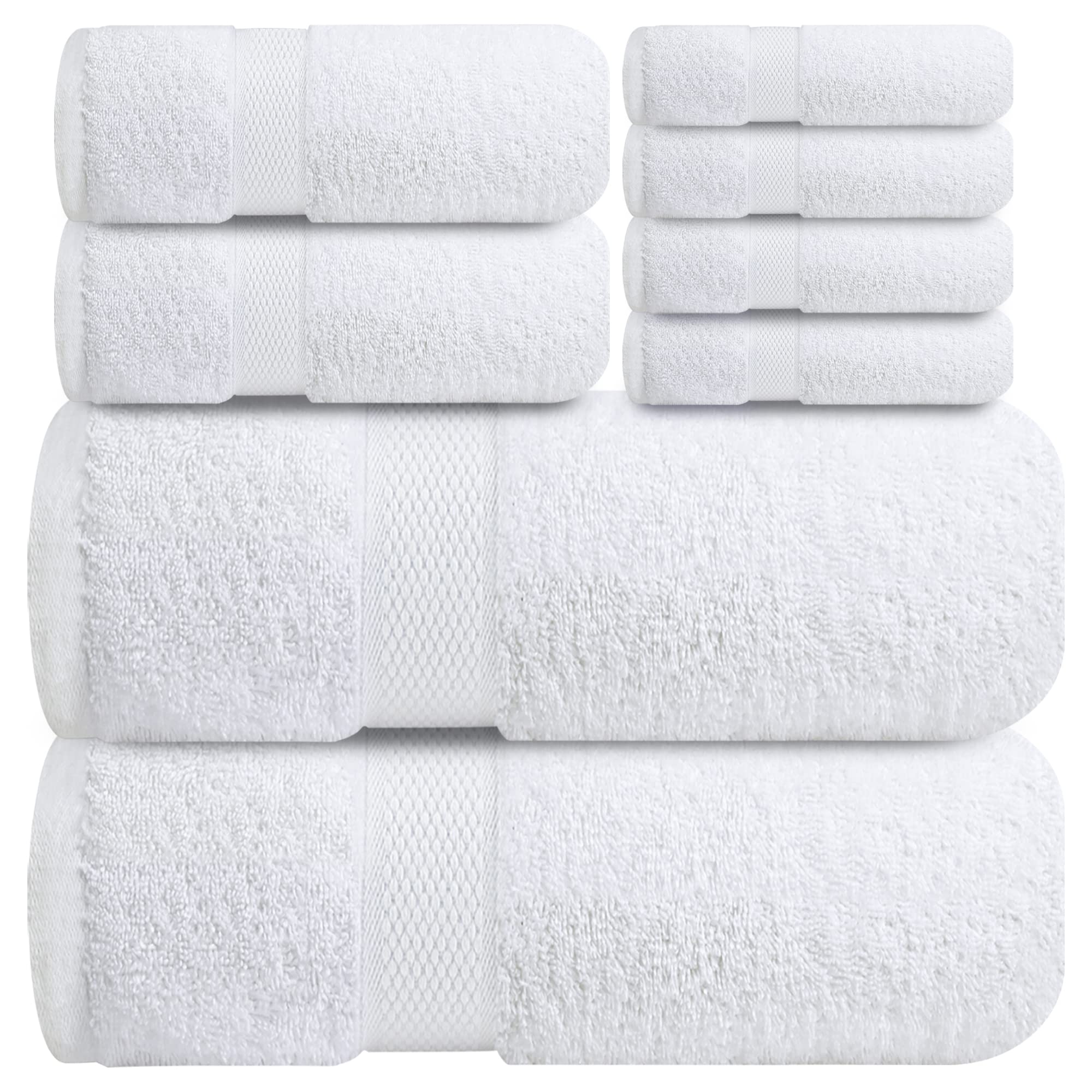 Infinitee Xclusives Premium White Bath Towel Set for Bathroom