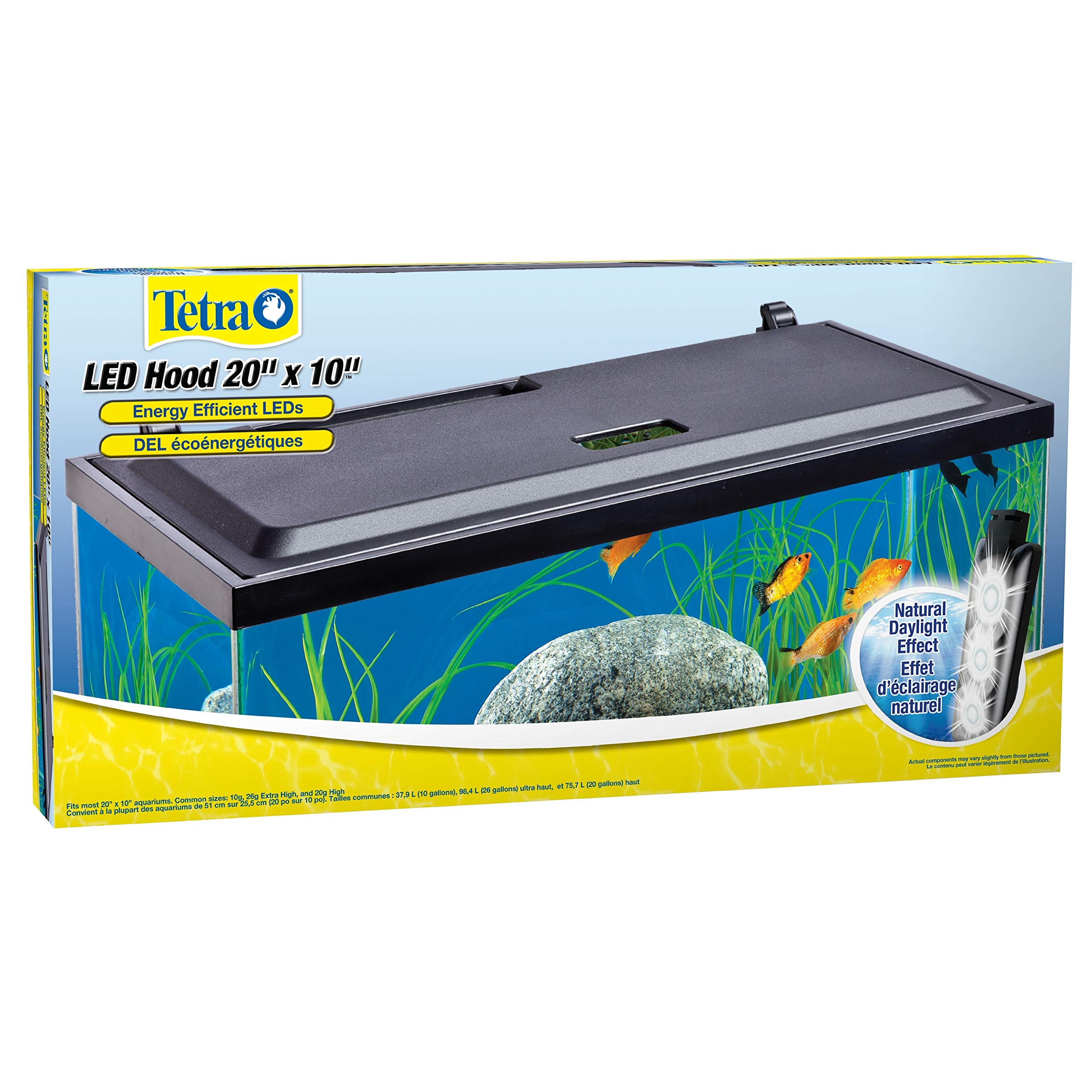 Tetra LED Aquarium Hood Low Profile Energy Efficient Hood with