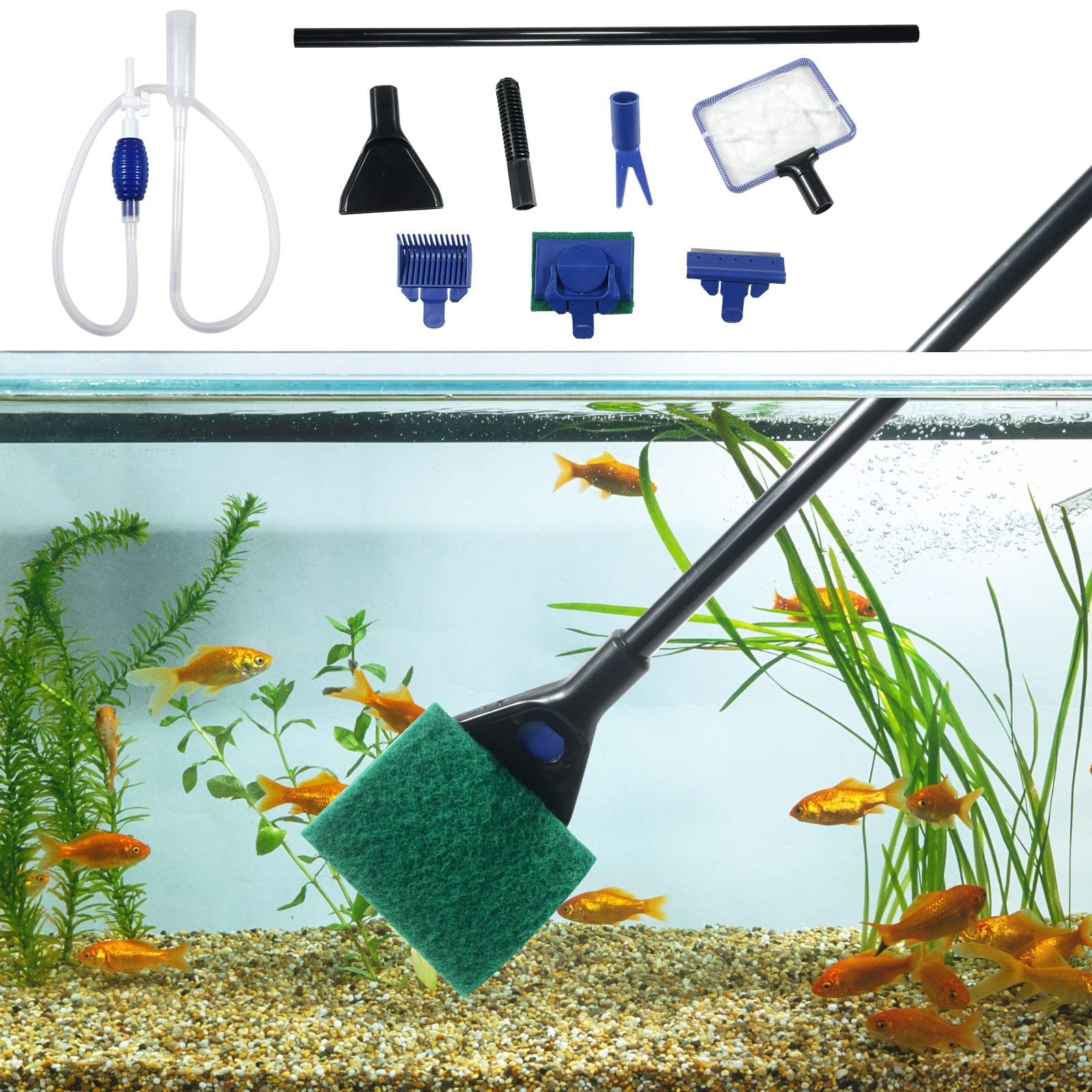 COLOURFUL - Aquarium Gravel Cleaning Syphon Fish Tank Water Siphon