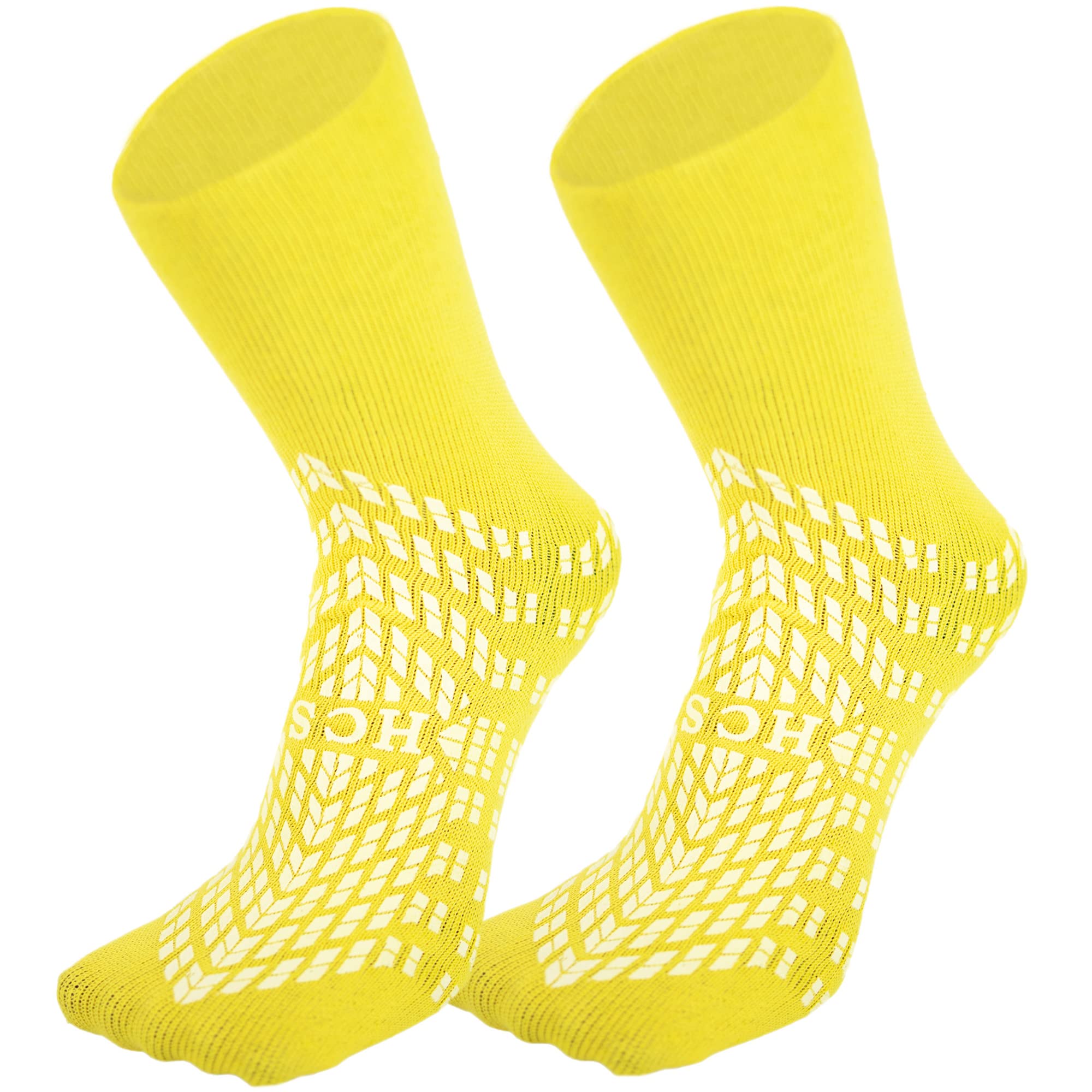 Non-Slip Tredded Hospital Fall Prevention Socks, 360 Print Tan —  Mountainside Medical Equipment