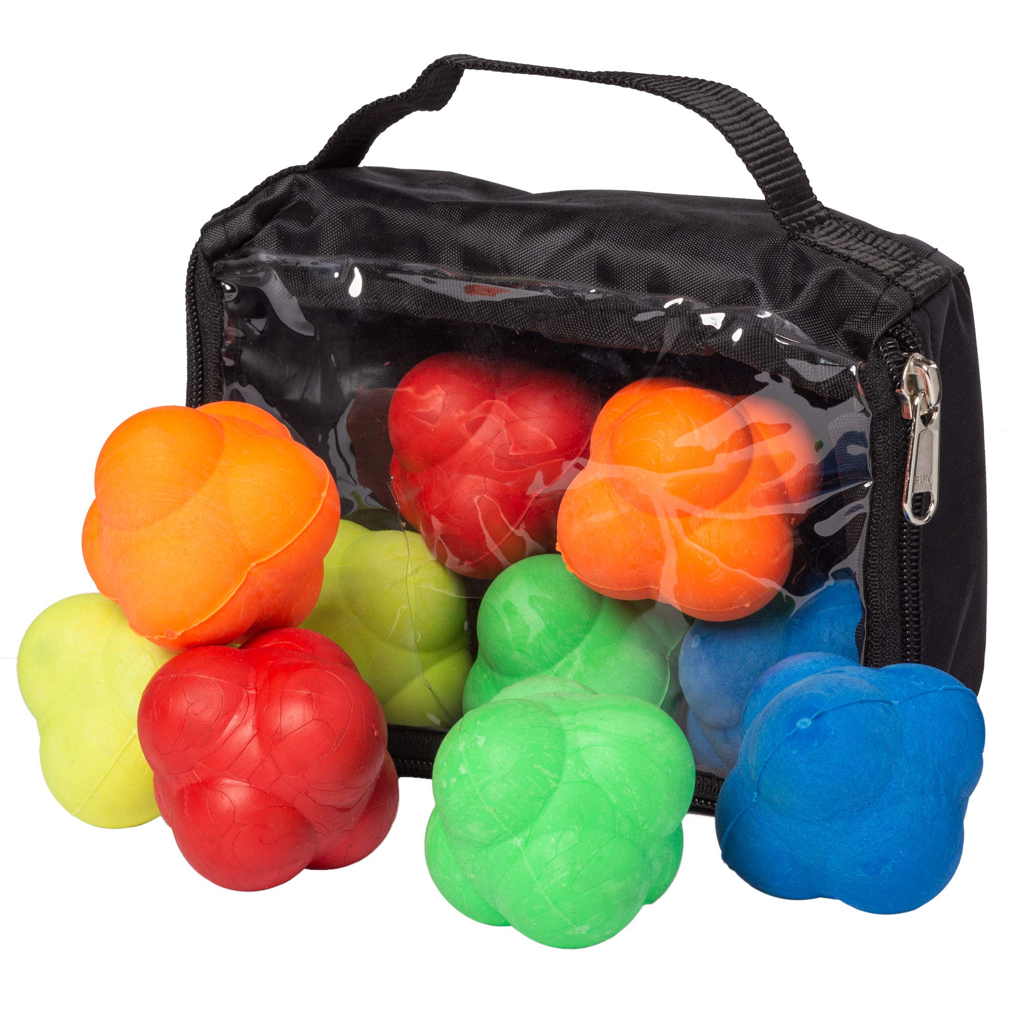 Reaction Balls, 5-Pack - Red, Yellow, Blue, Green, & Orange