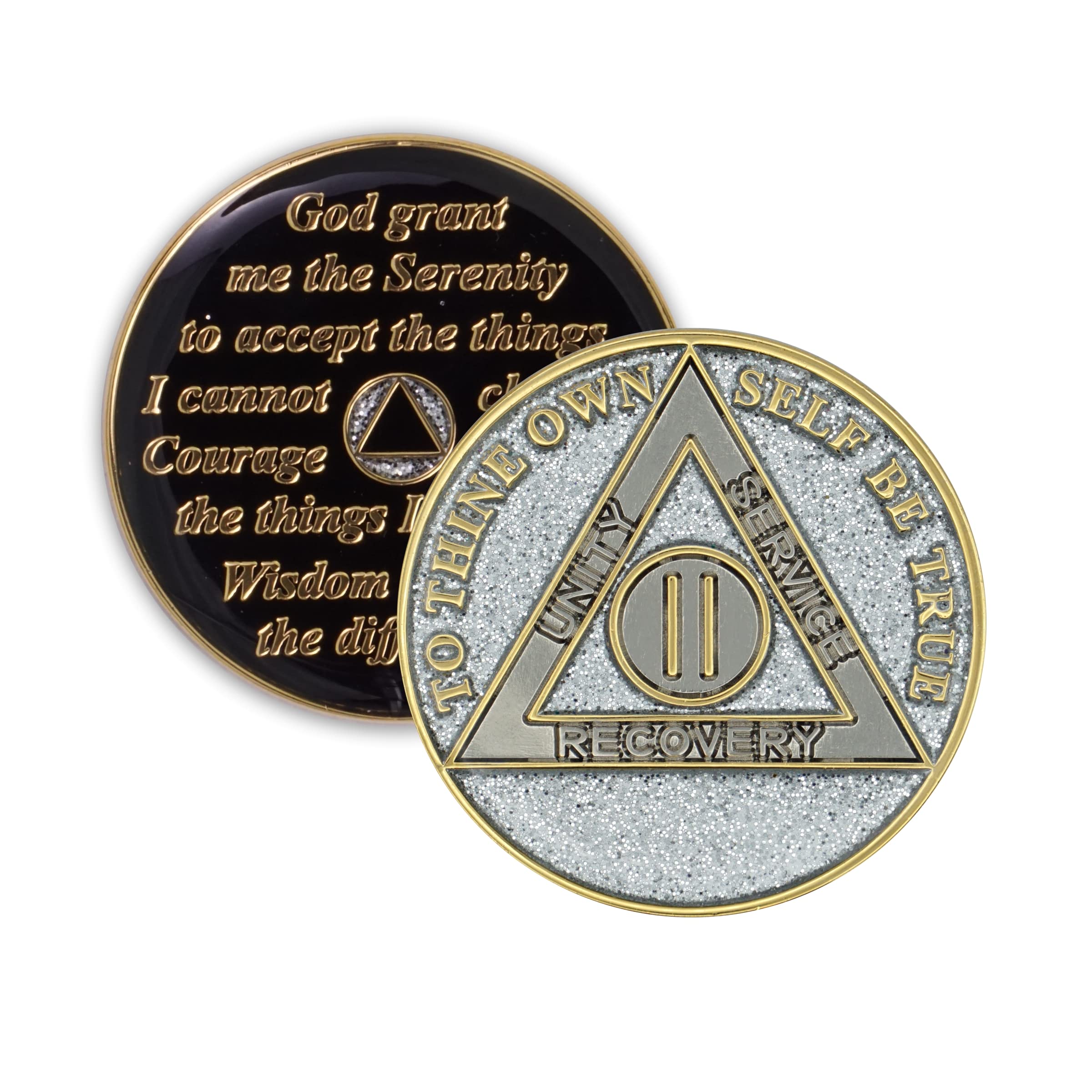 AA Alcoholics Anonymous Recovery Coin Display. One Day at a Time. Sobriety  Date Display. 