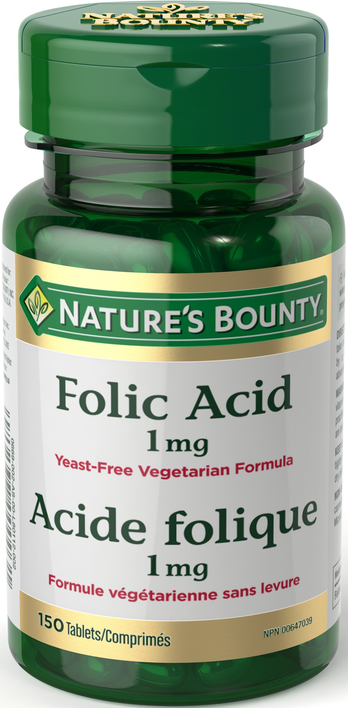 Natures Bounty Folic Acid 1 Mg 150 Tablets Packaging May Vary 8094