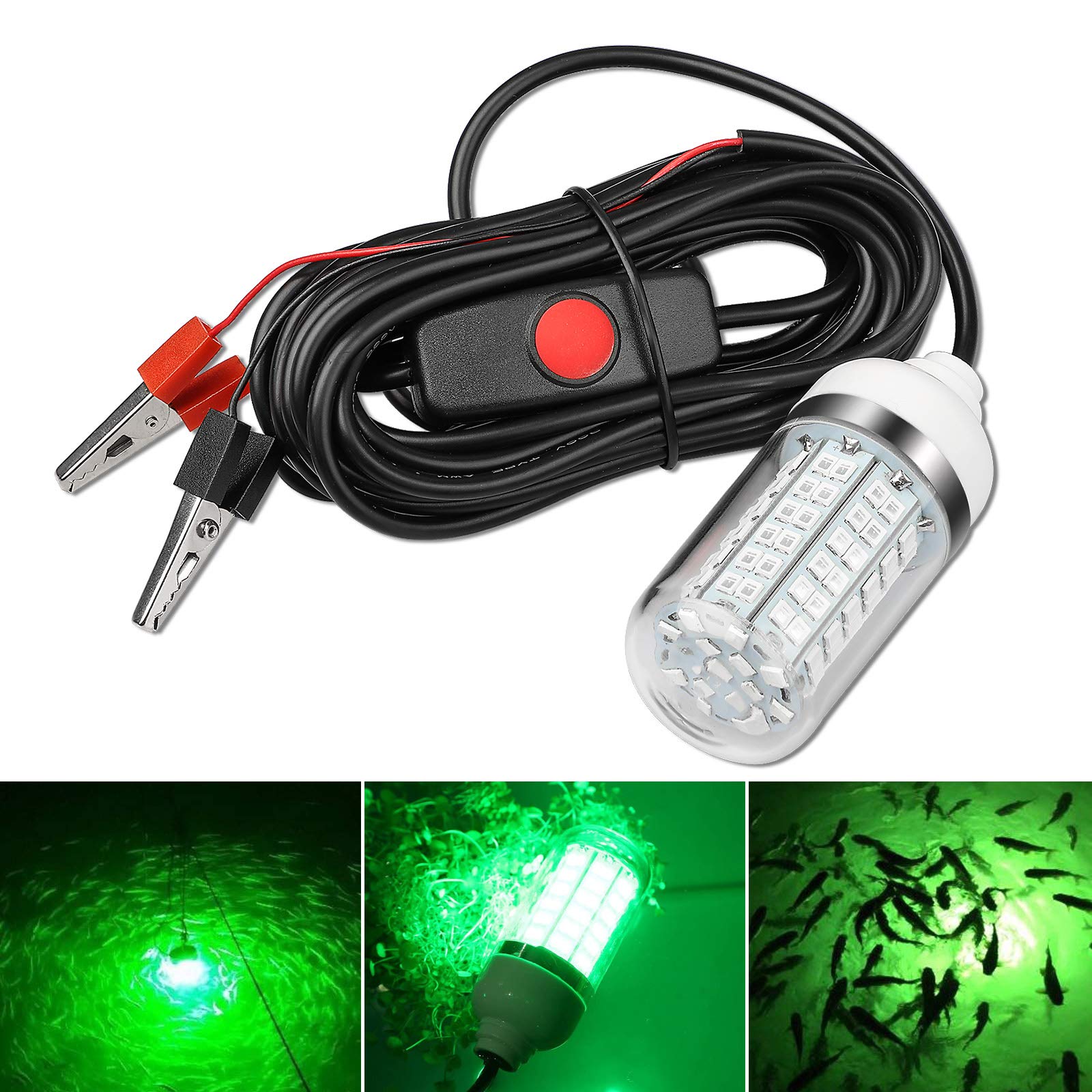 12v 14w 30w 180 Led Submersible Fishing Light Underwater Night Fishing  Finder Crappie Squid Light Lure Bait Boat Shad Shrimp Fish Finder Lamp,  Deep Dr