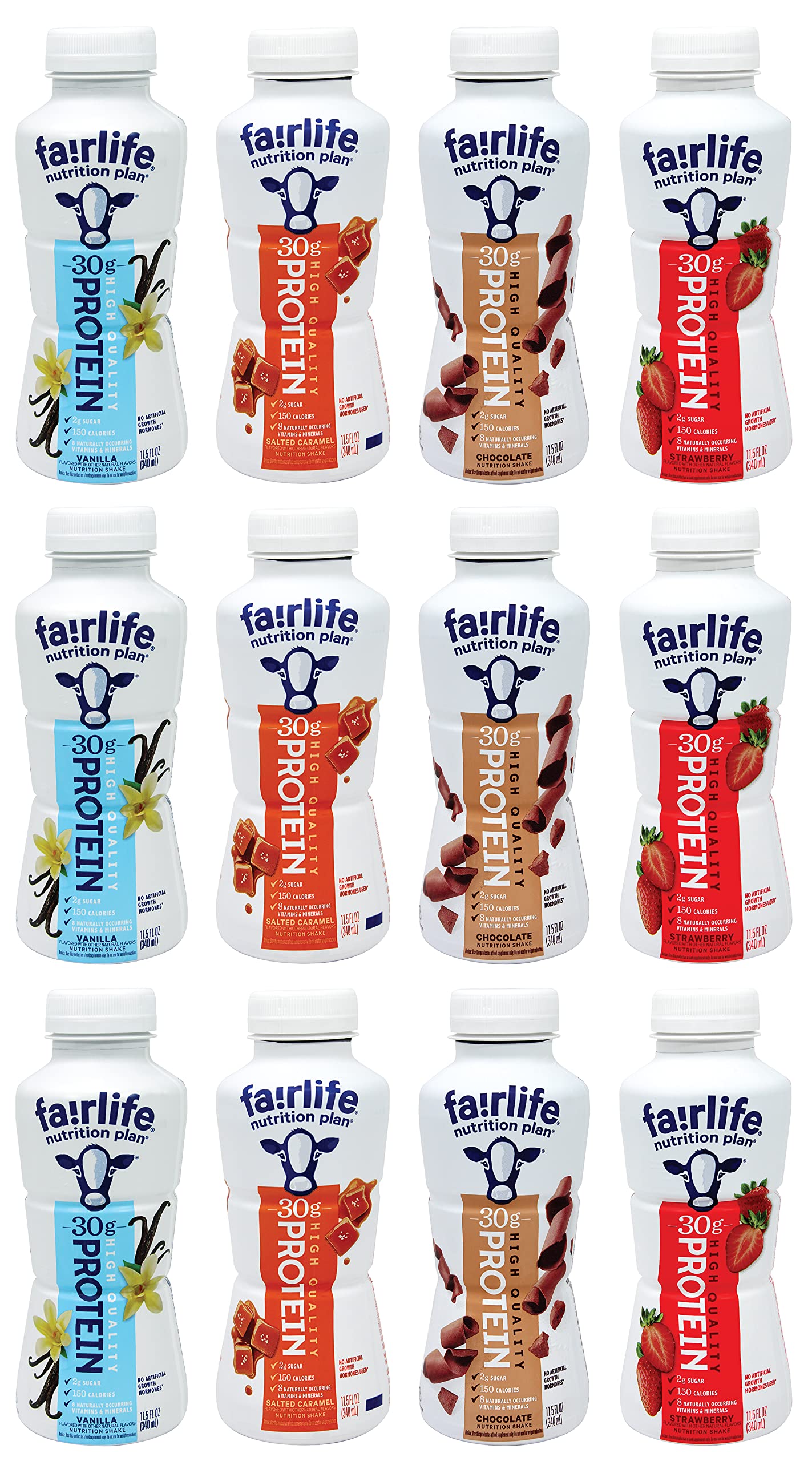 Fairlife Protein Shakes Variety Pack - High Protein Sampler - 12 Pack ...