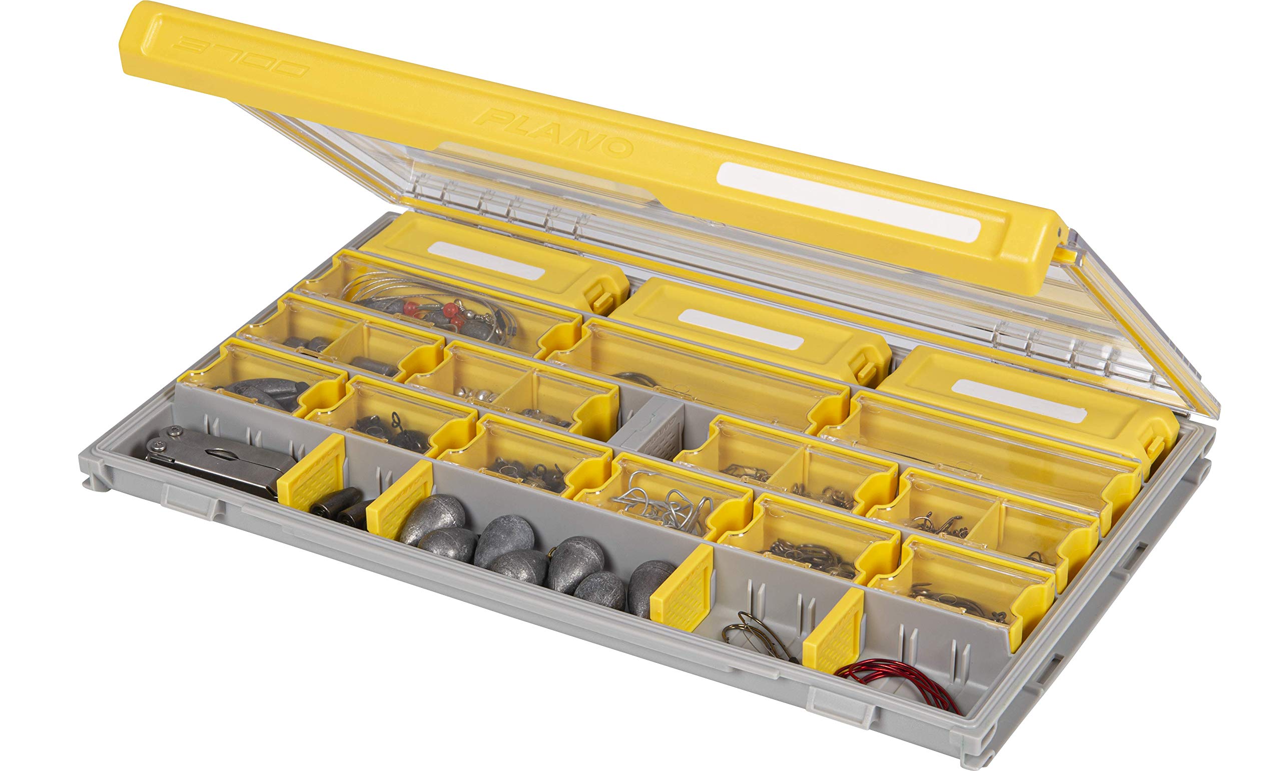 Plano Edge Flex 3600 Tackle Storage, Includes 38 Flex Dividers, Gray and  Yellow, Customizable Waterproof Tackle Box Organization, Rustrictor  Rust-Resistant Technology : : Sports & Outdoors