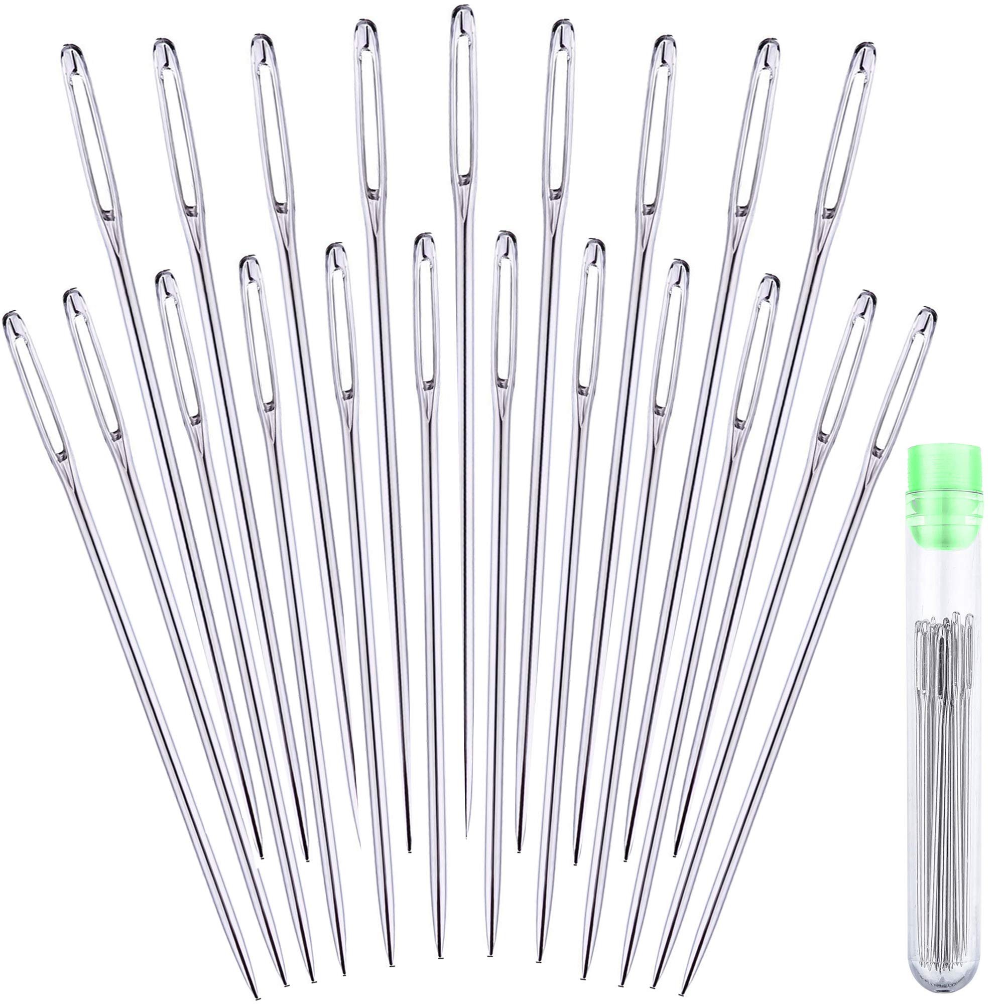 30 Large Eye Stitching Needles - 3 Sizes Big Eye Hand Sewing Needles in  Clear Storage Tube for Stitching, Sewing and Crafting - Yahoo Shopping
