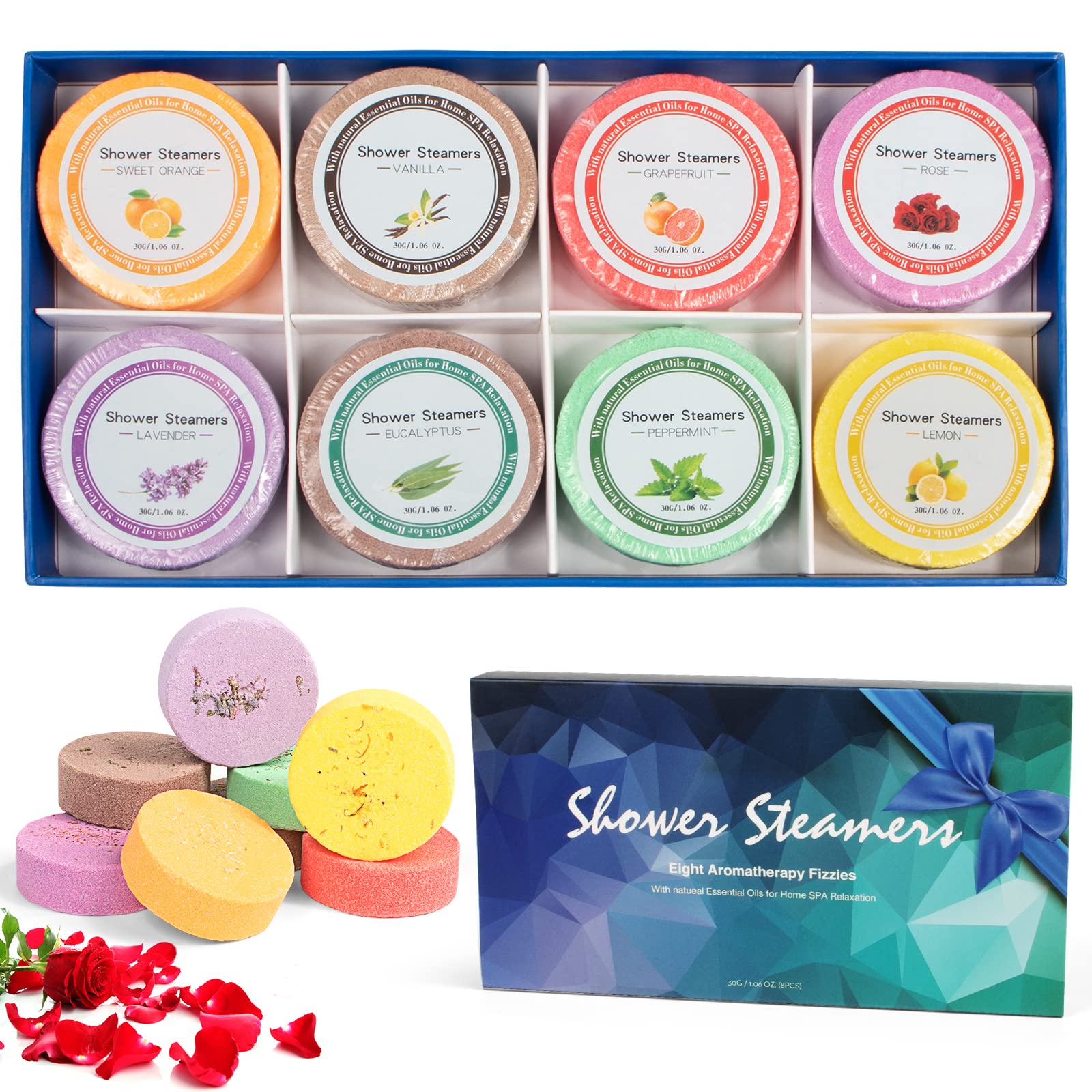 Shower Steamers Aromatherapy, Shower Bombs Essential Oil Self Care & SPA  Relaxation Gifts for Women, Birthday Gifts Easter Basket Stuffers for Women