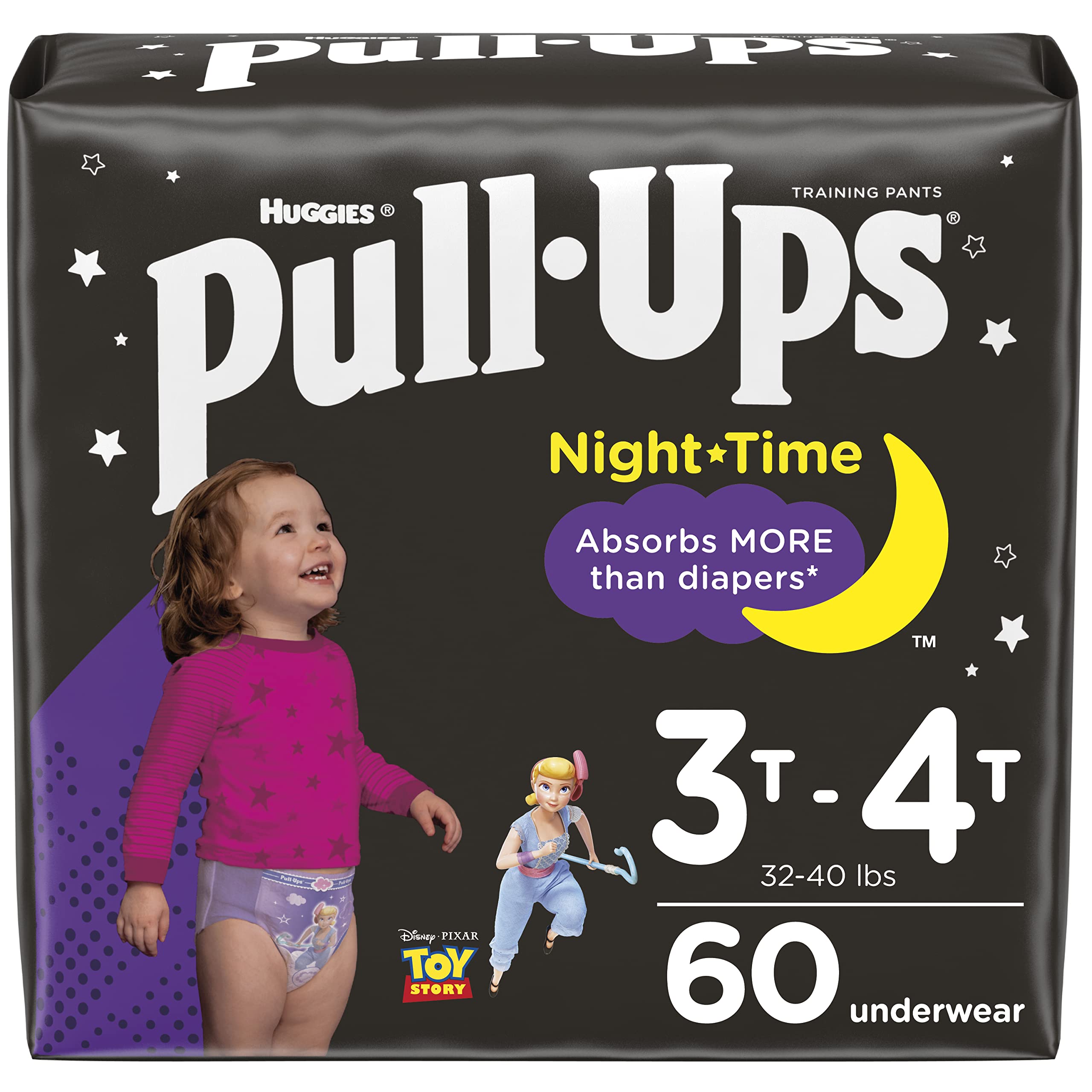 Pull-Ups Night-Time Potty Training Pants for Boys, 2T-3T (18-34 lb.), 50  Ct. (Packaging May Vary) : : Baby