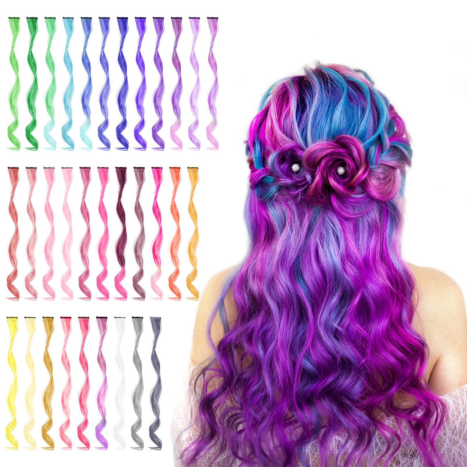How to Apply Colored Clip-in Hair Extensions