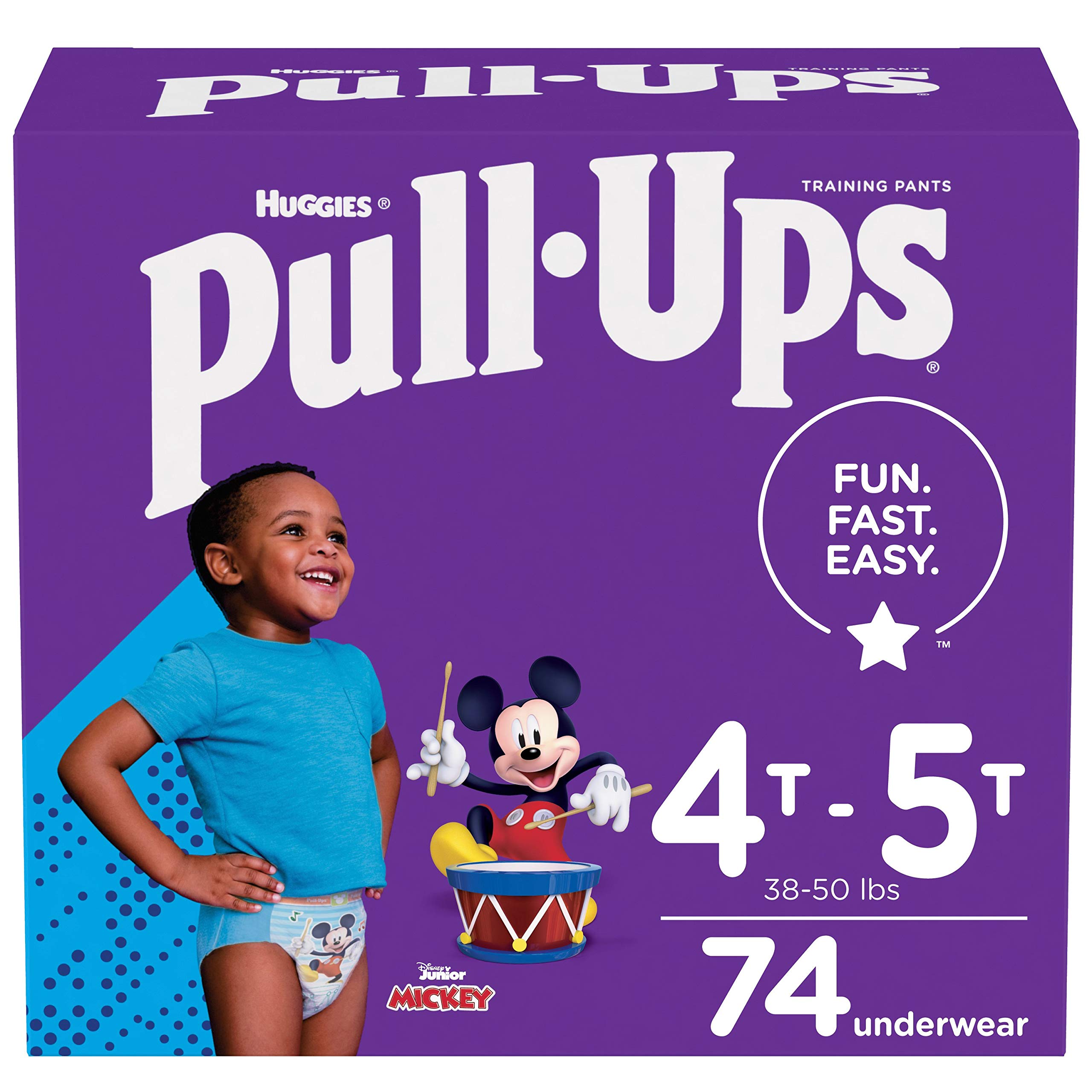 Pull-Ups Boys' Potty Training Pants Training Underwear , 4T-5T, 74 Ct  Multi-colored 4T-5T (