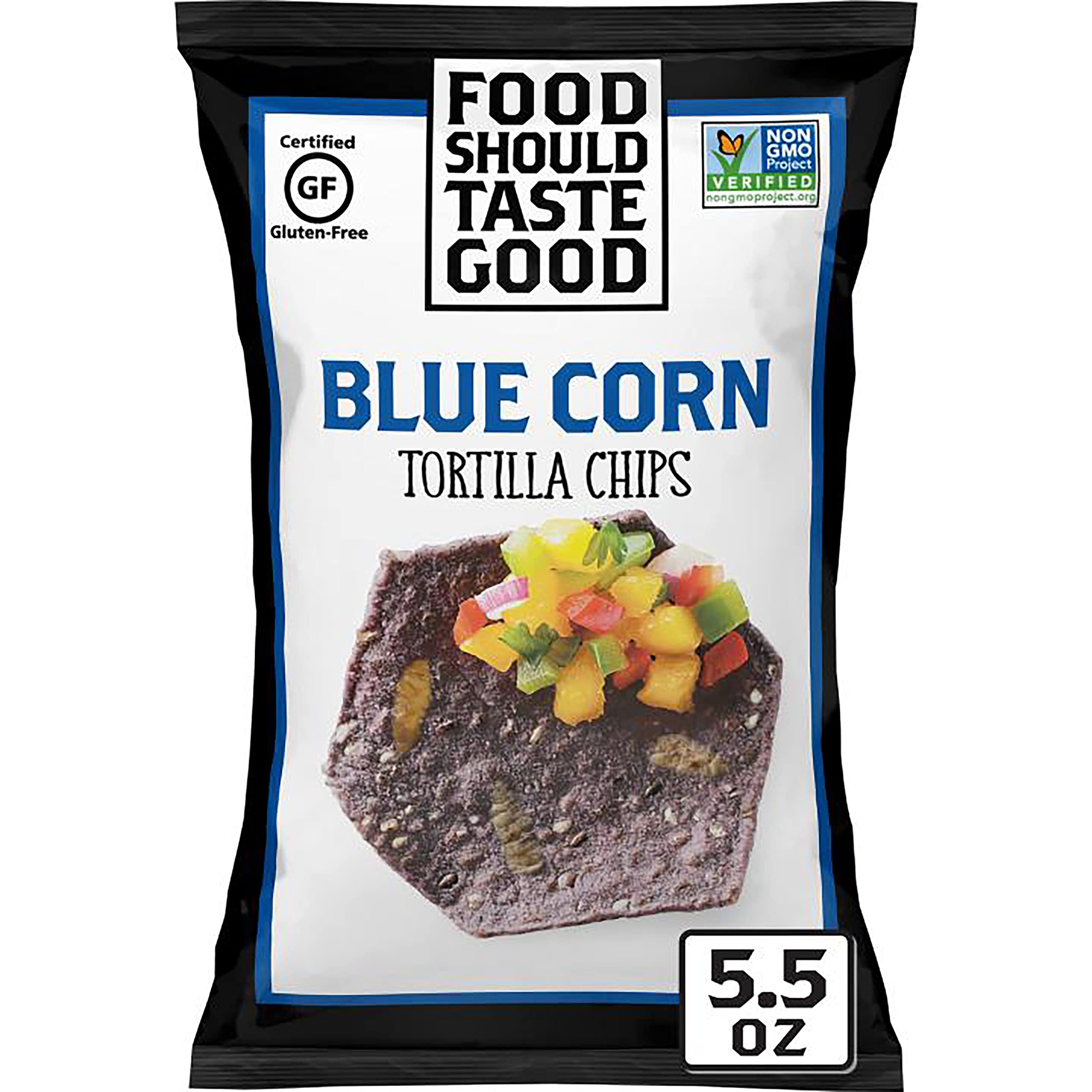 Food Should Taste Good Blue Corn Tortilla Chips 5.5 oz Gluten Free