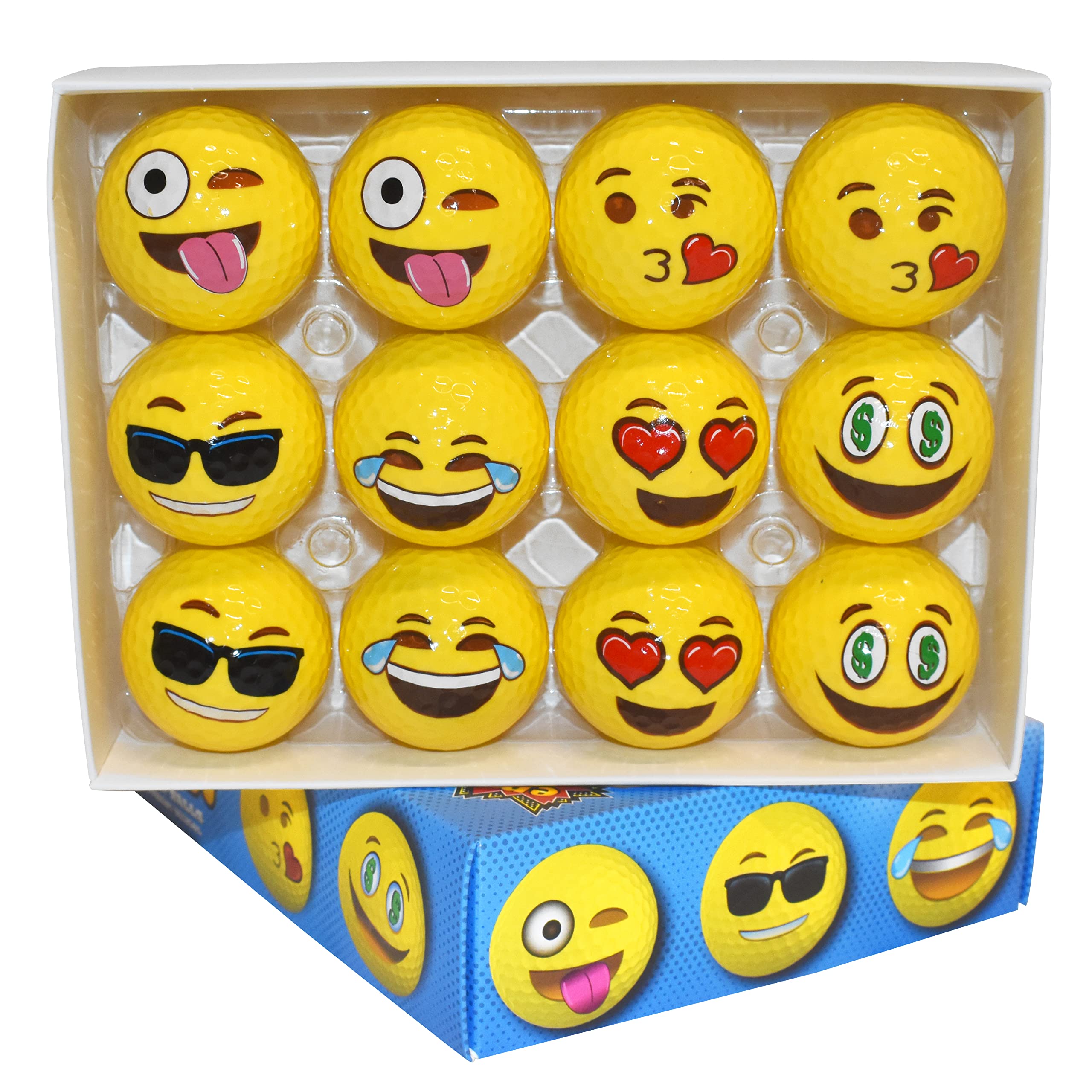Oji-Emoji Premium Emoji Golf Balls, Unique Professional Practice
