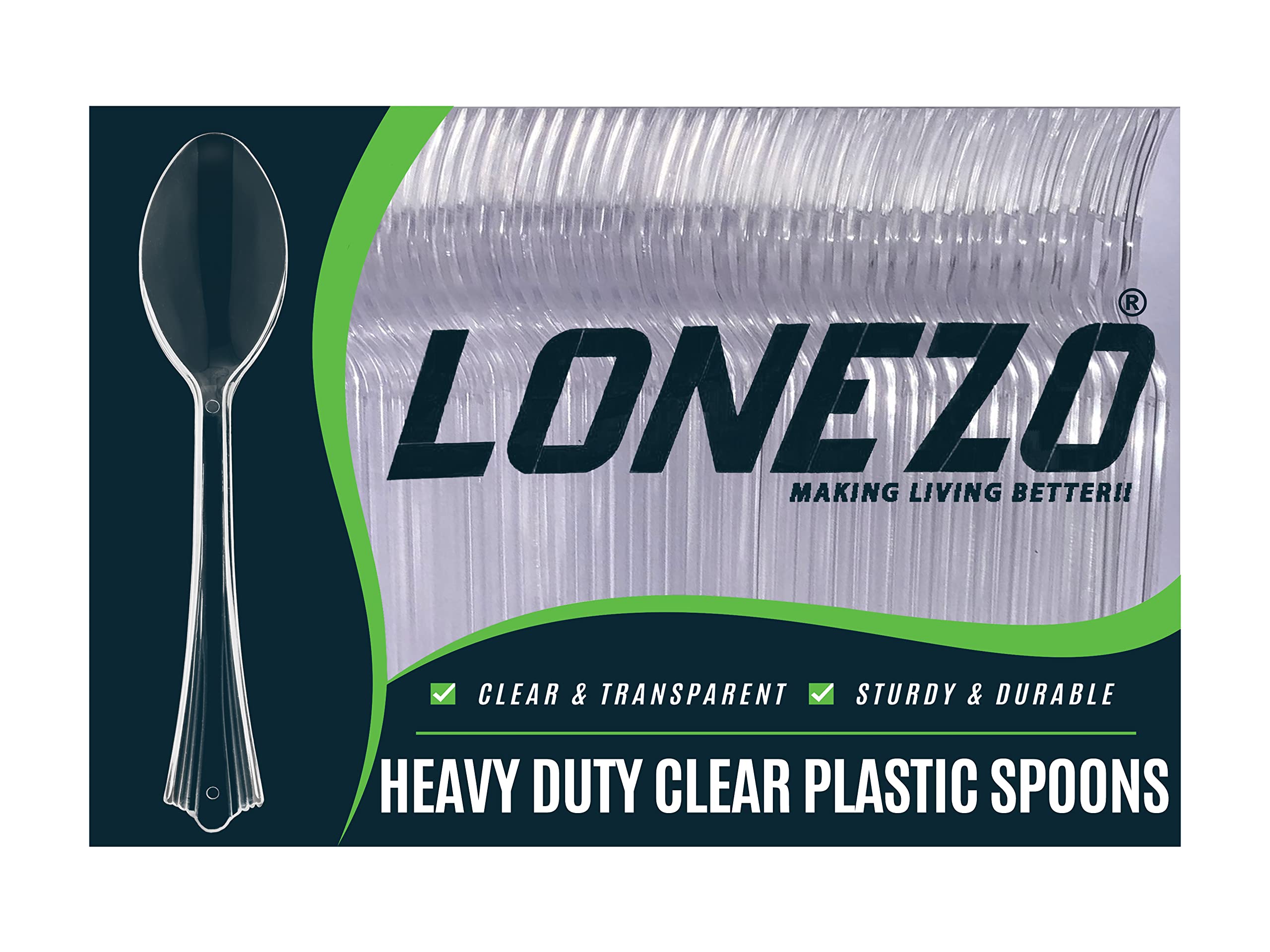 Lonezo 150 Count Plastic Spoons Clear Spoons Plastic Disposable Eco  Friendly Disposable Spoons Shatter Resistant Plastic
