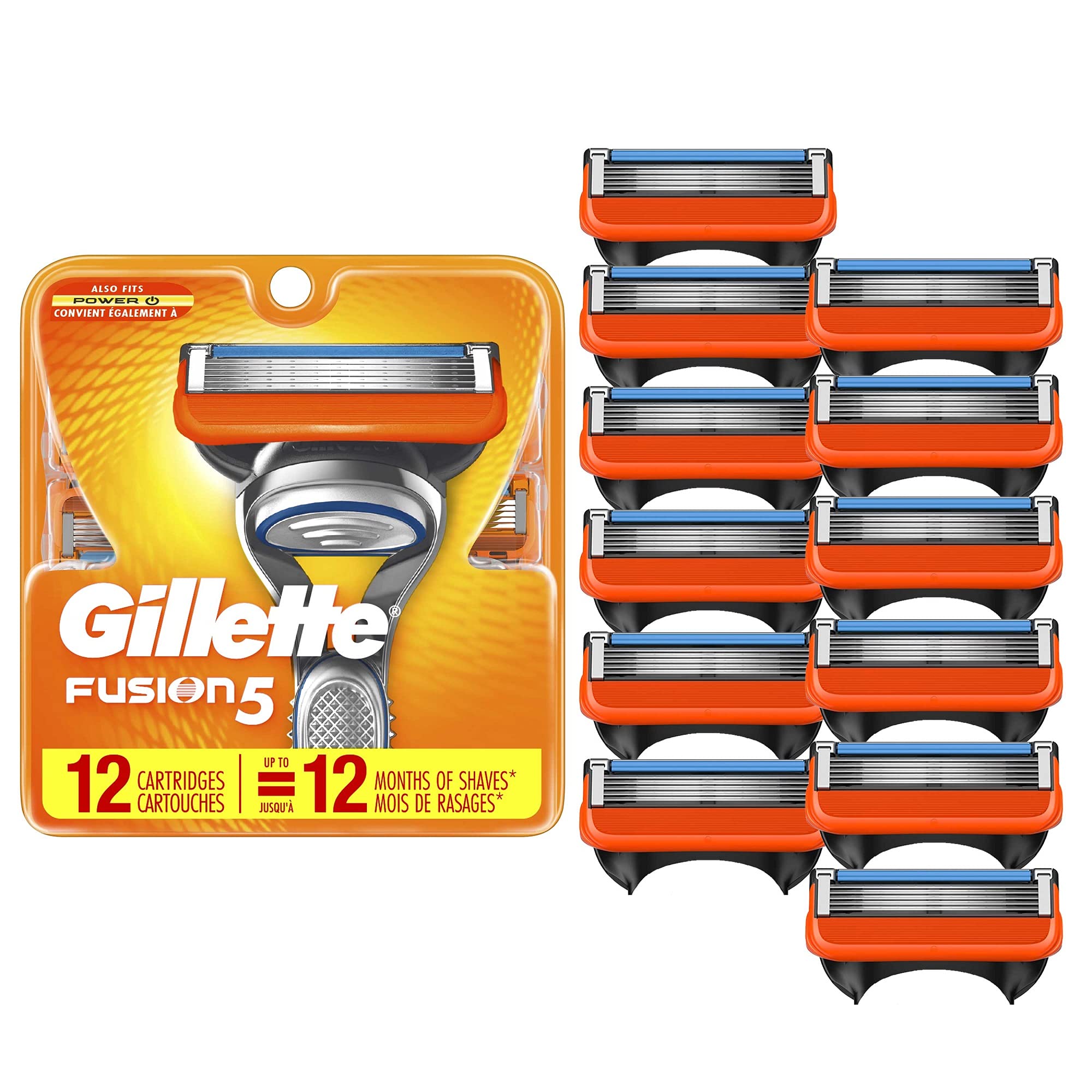 Gillette Fusion5 Cartridges - 12 cartridges
