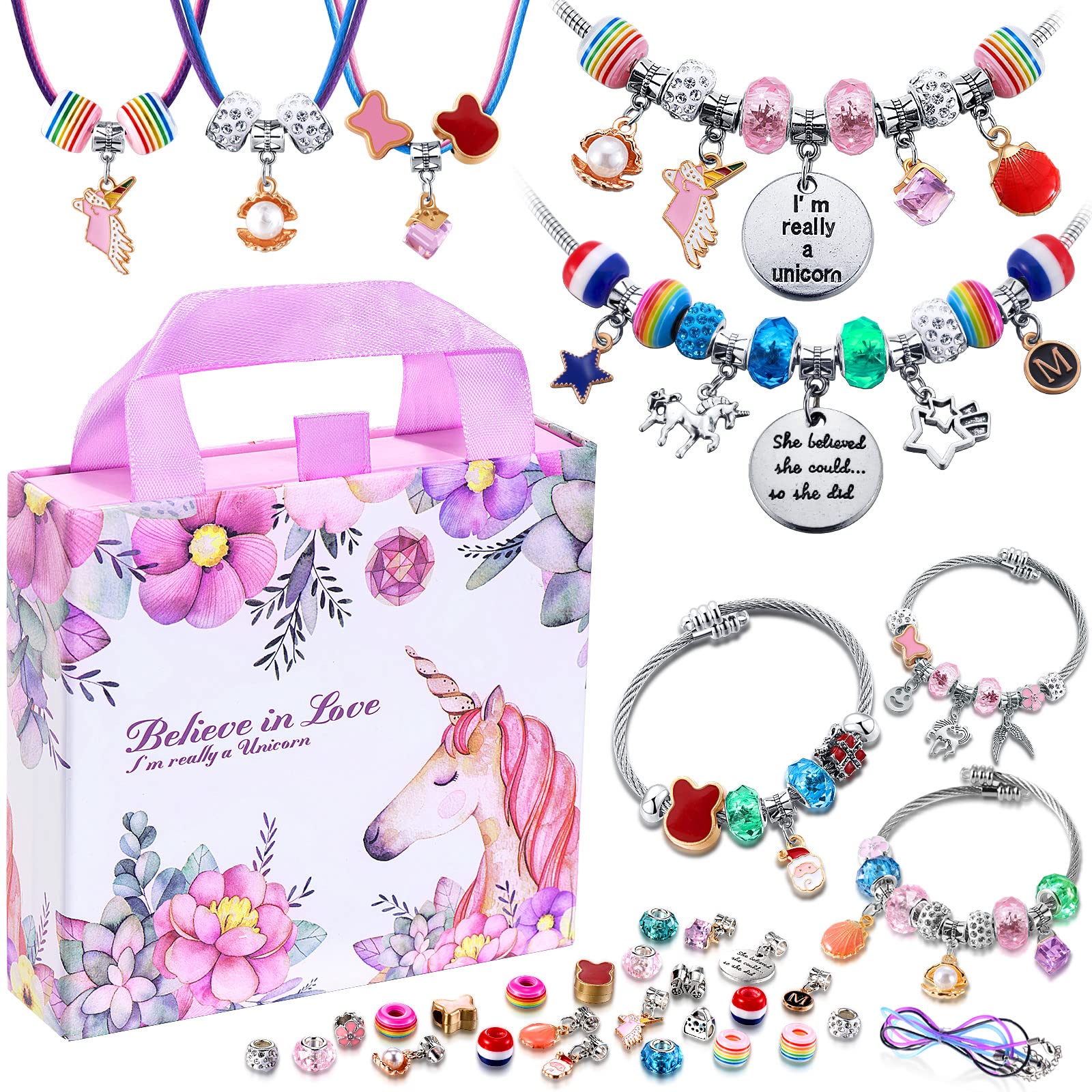 COO&KOO Charm Bracelet Making Kit A Unicorn Girls Toy That