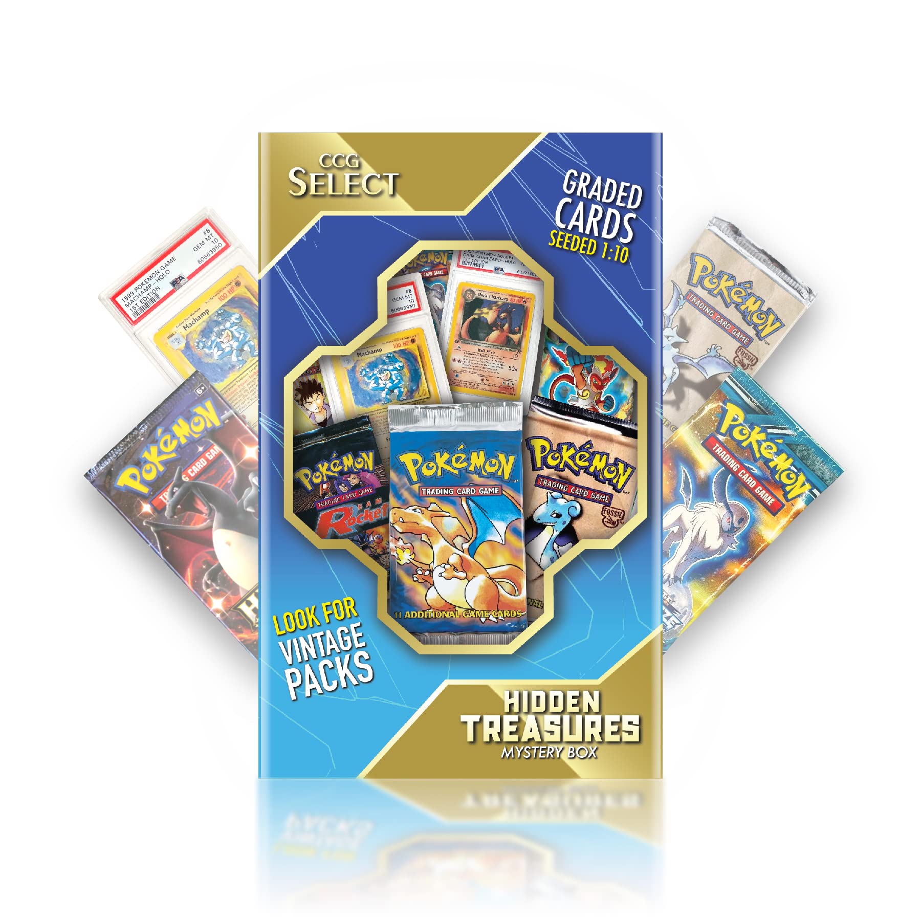 CCG Select Hidden Treasures Mystery Box, 4 Booster Packs, + Guaranteed  Bonus Items