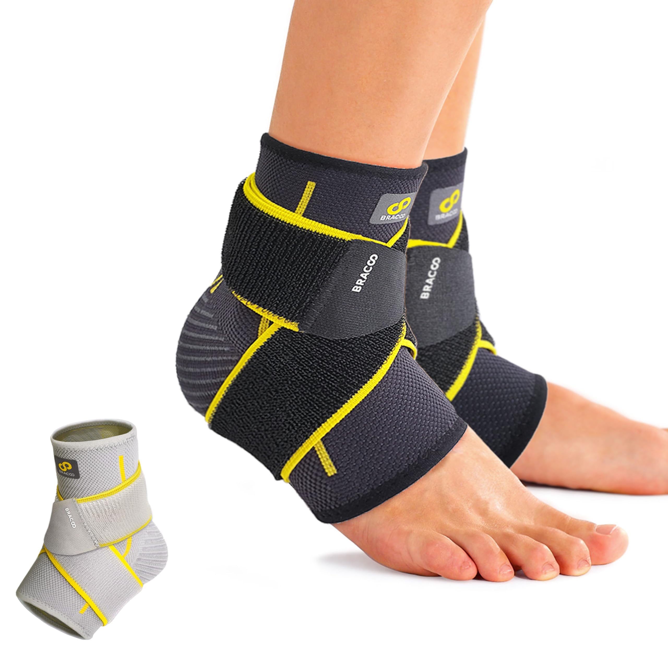  Ankle Brace Compression Sleeve for Men & Women (1 Pair