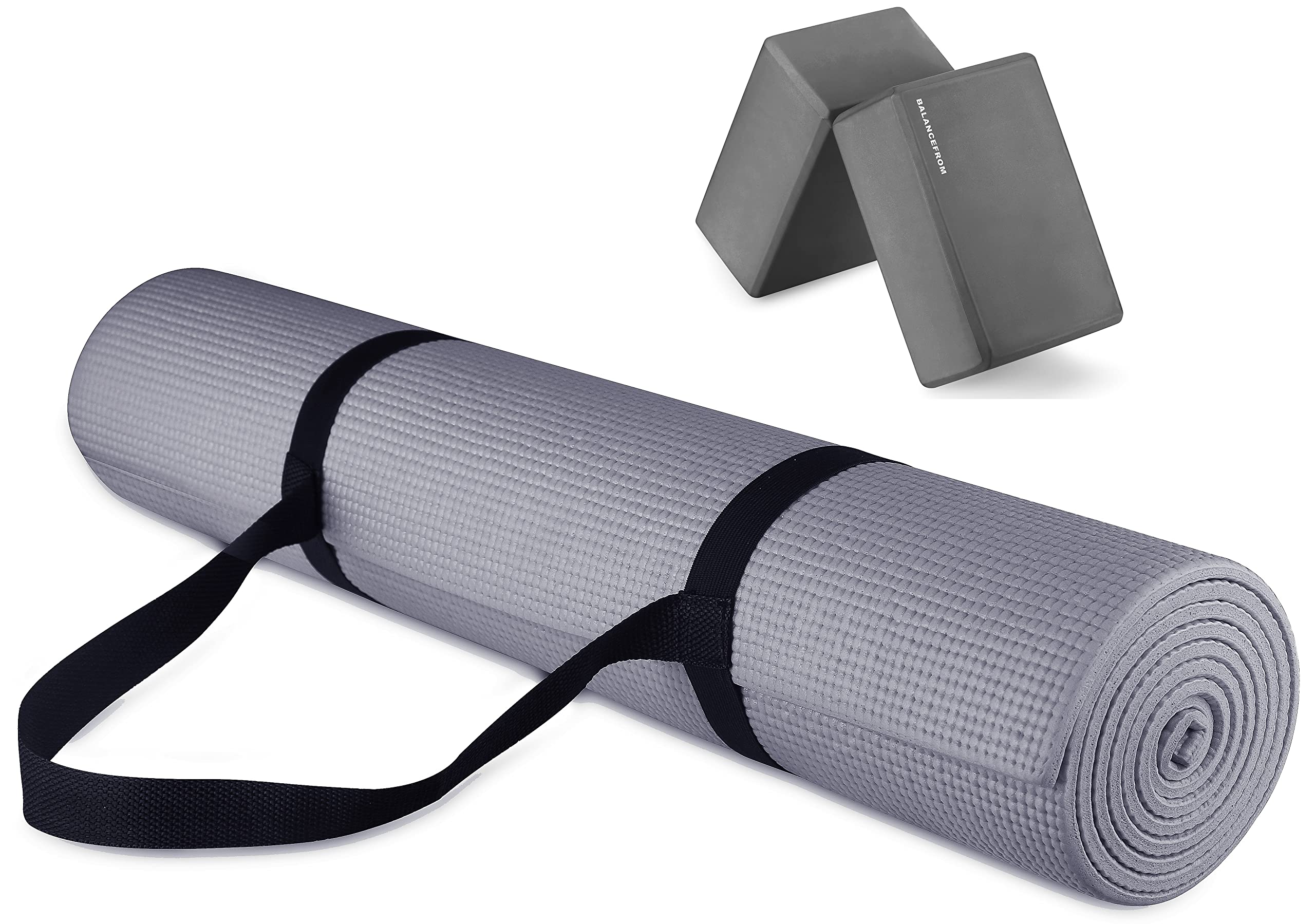 Yoga All-Purpose 1/2-Inch Extra Thick High Density Anti-Tear Exercise Yoga  Mat with Carrying Strap
