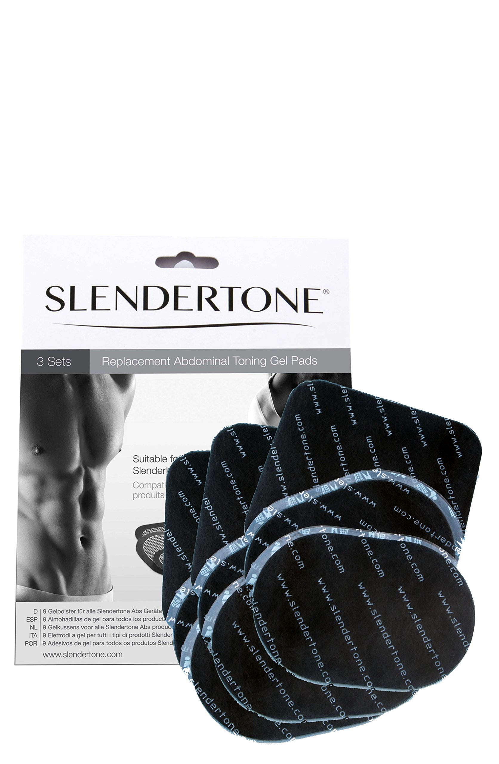 Slendertone Replacement Gel Pads for All Slendertone Abdominal Belts (Grey)  : : Sports, Fitness & Outdoors