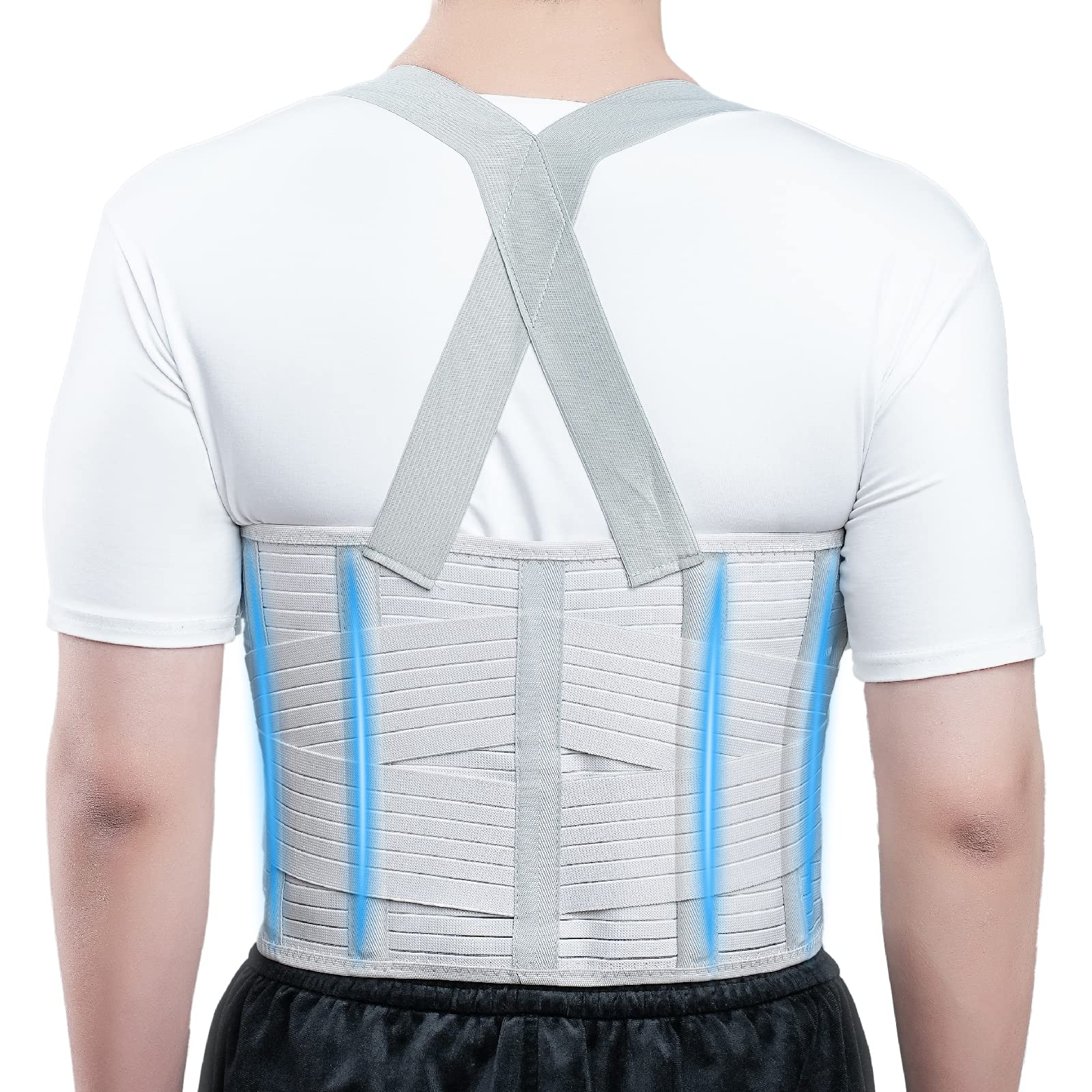 Solmyr Rib Injury Belt Chest Binder Chest Brace Chest Compression Suppor  Rib Bandage Wrap for Sternum Injuries Sore or Bruised Ribs Support  Dislocated Ribs Protection Pulled Muscle Pain Large