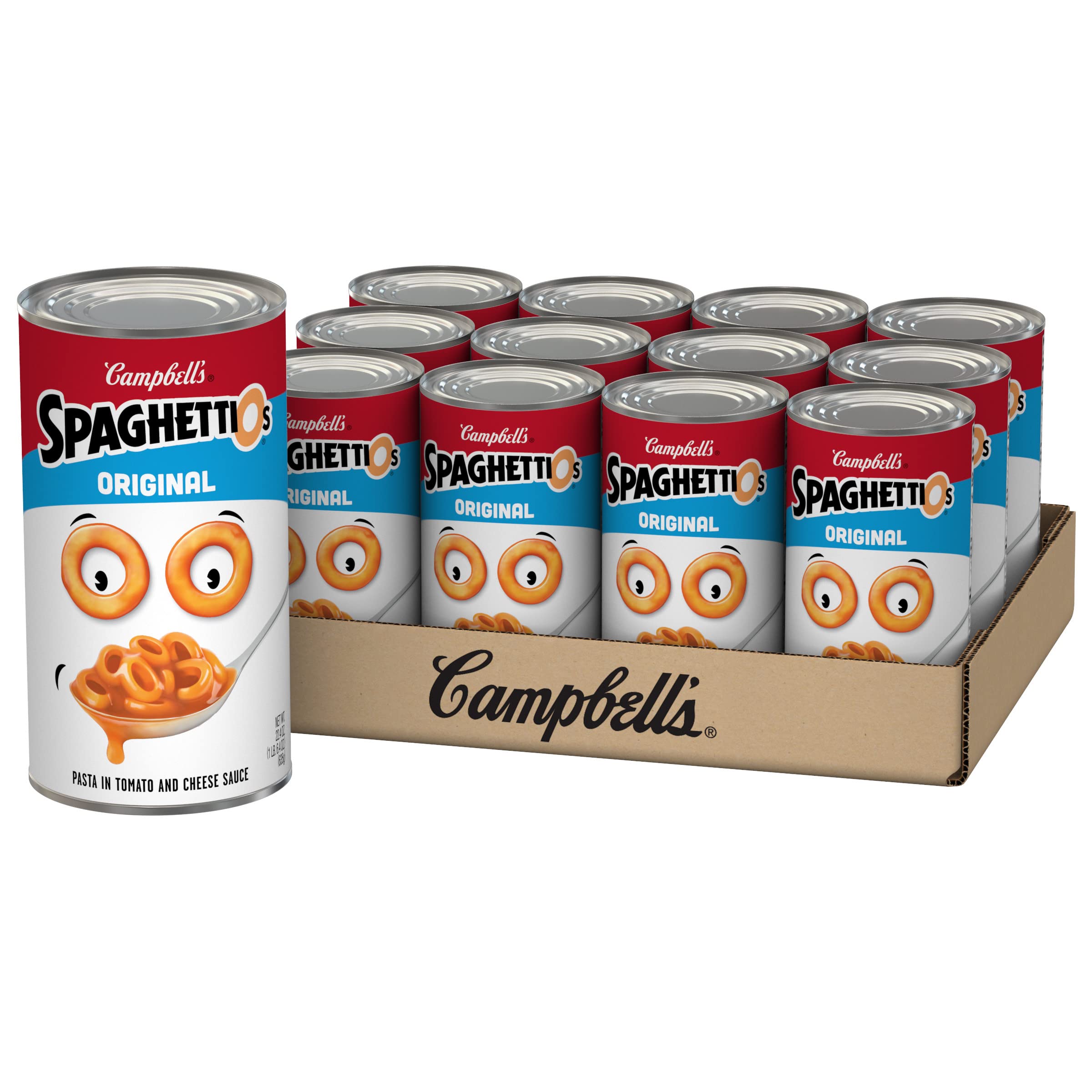 SpaghettiOs Original Canned Pasta, Healthy Snack for Kids and Adults, 22.4  OZ Can (Pack of 12)