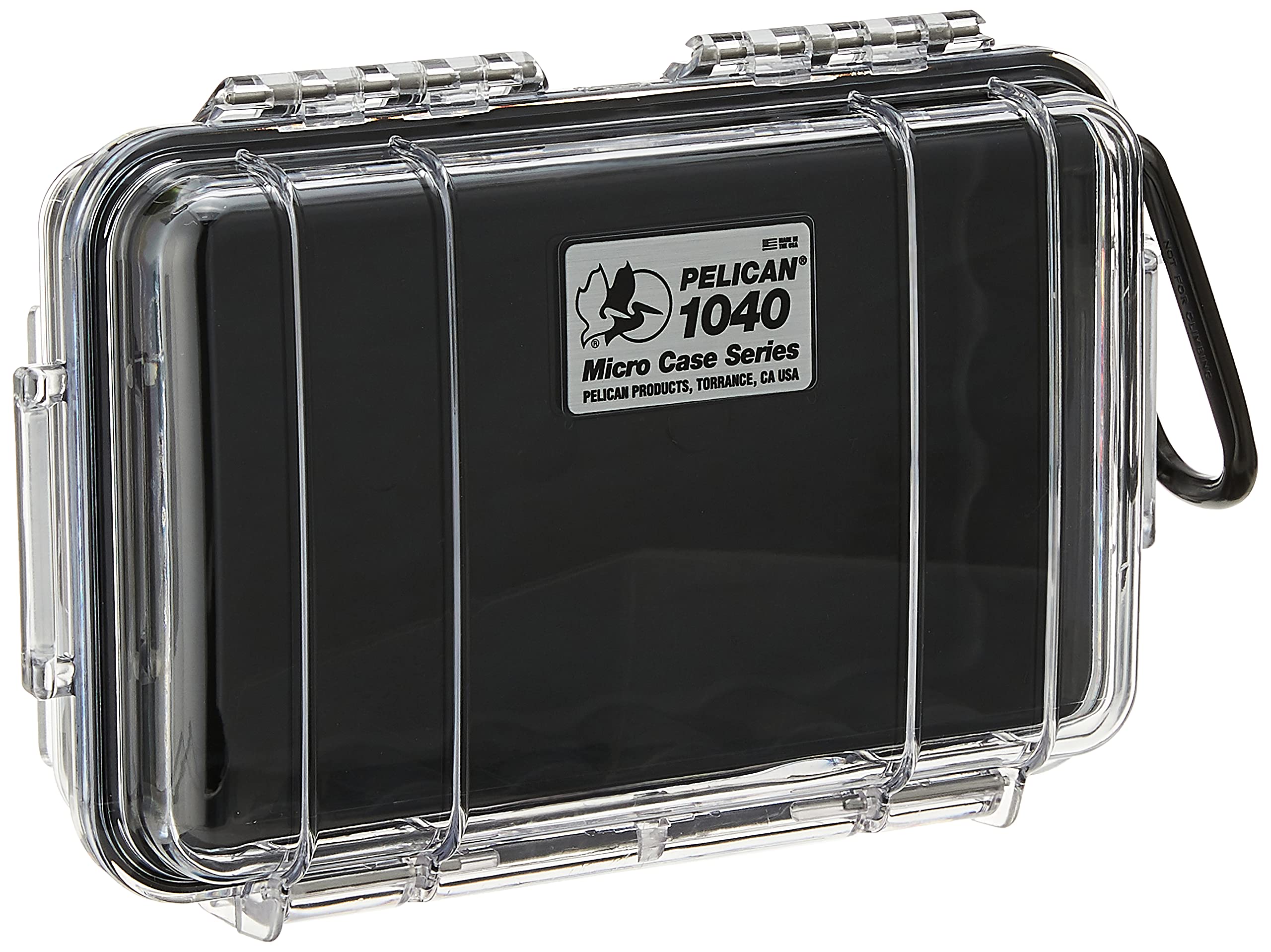 Pelican 1040 Micro Case (Black/Clear), Model:1040-025-100 Black