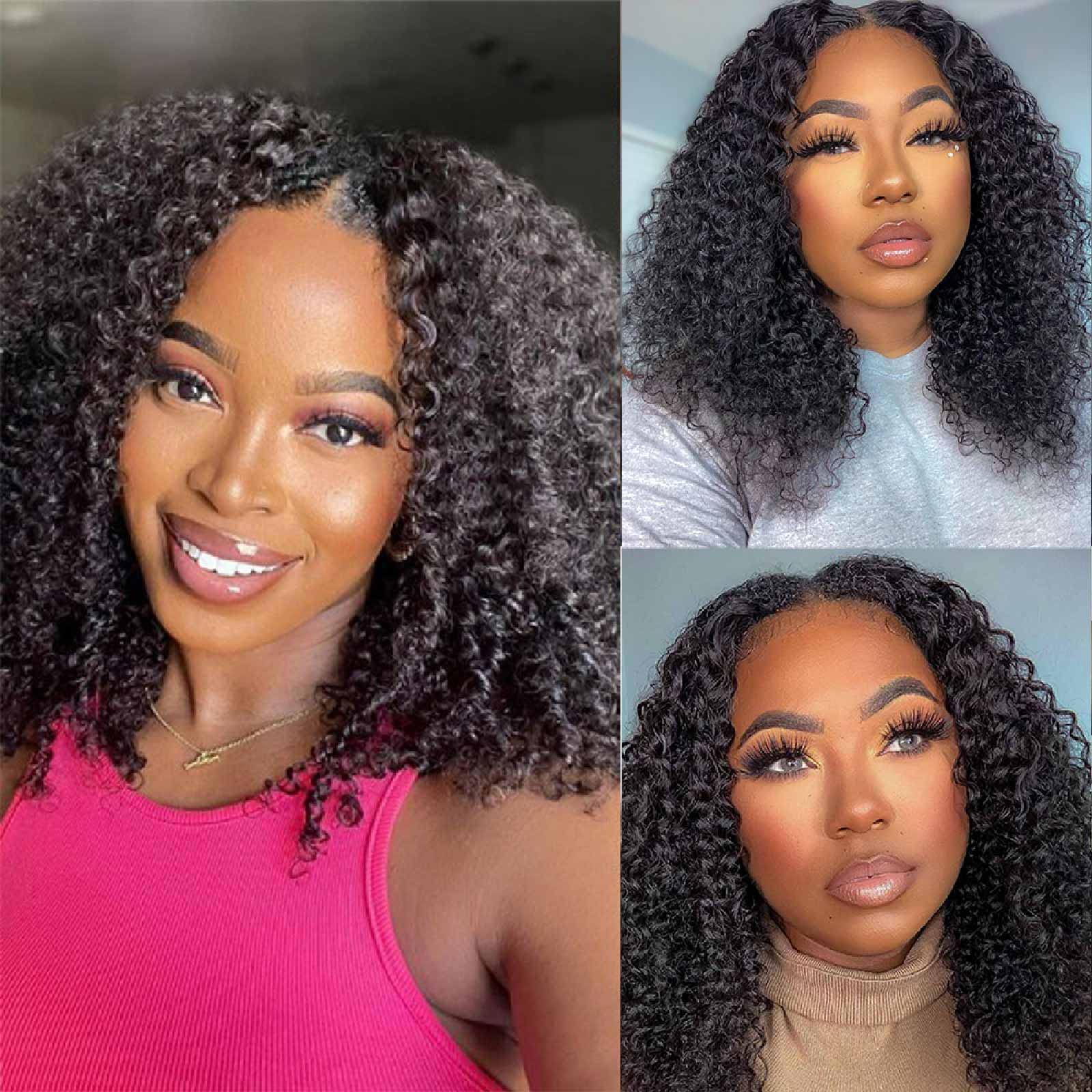 Curly V Part Wig Human Hair Upgrade U Part Wigs Human Hair Wigs