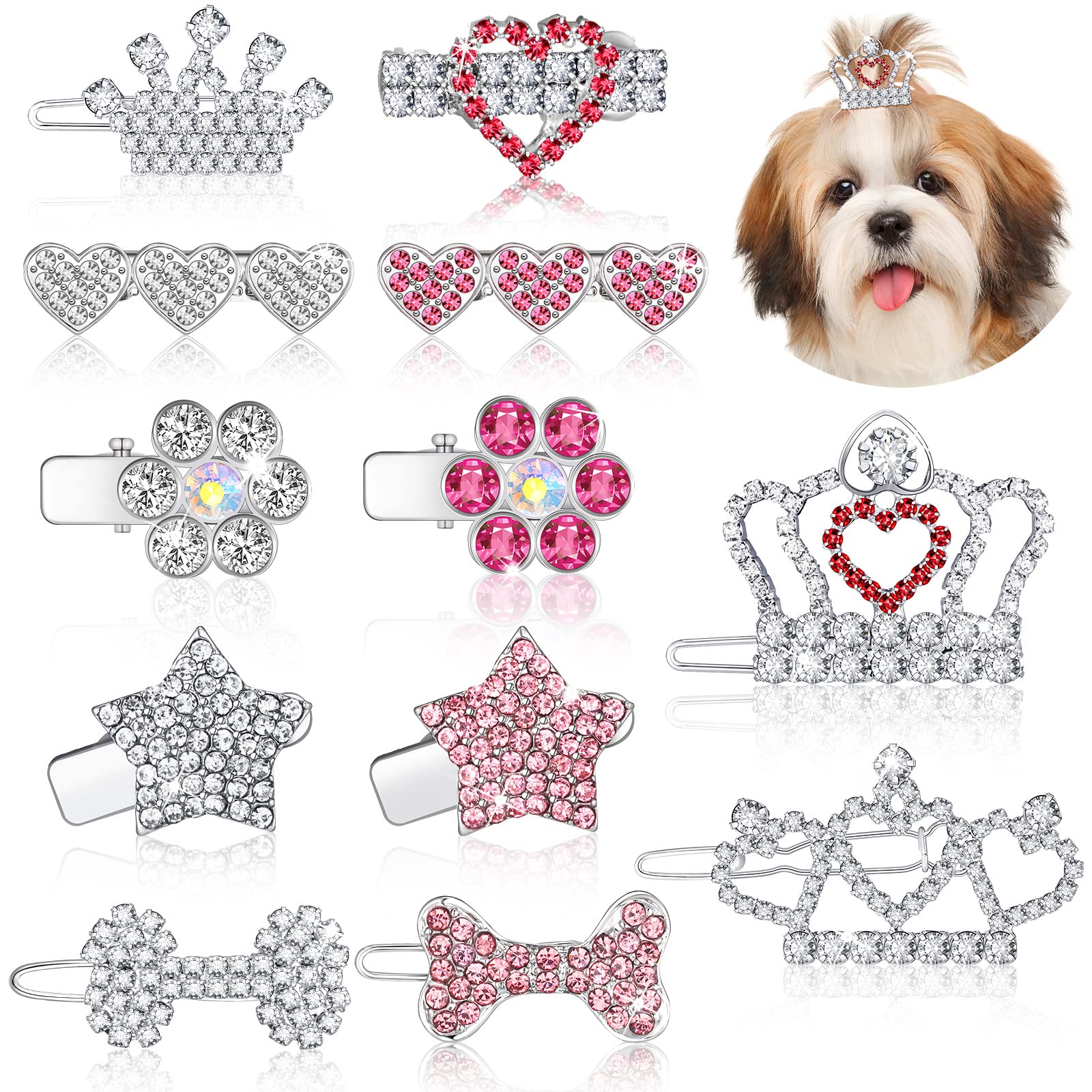 Girl dog best sale hair bows