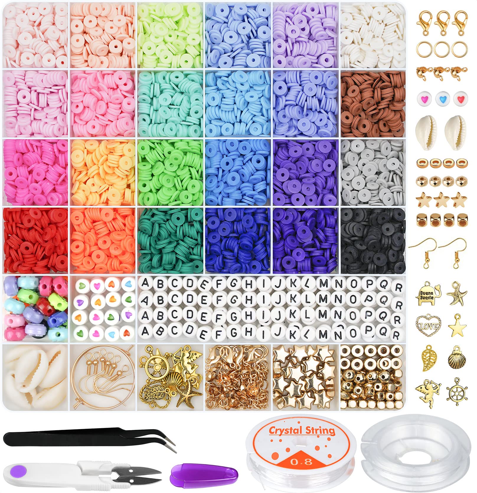 Bracelet Making Kit for Girls Charm Bracelets Kit with Beads Jewelry Charms  Bracelets for DIY Craft Toys for Children - Realistic Reborn Dolls for Sale