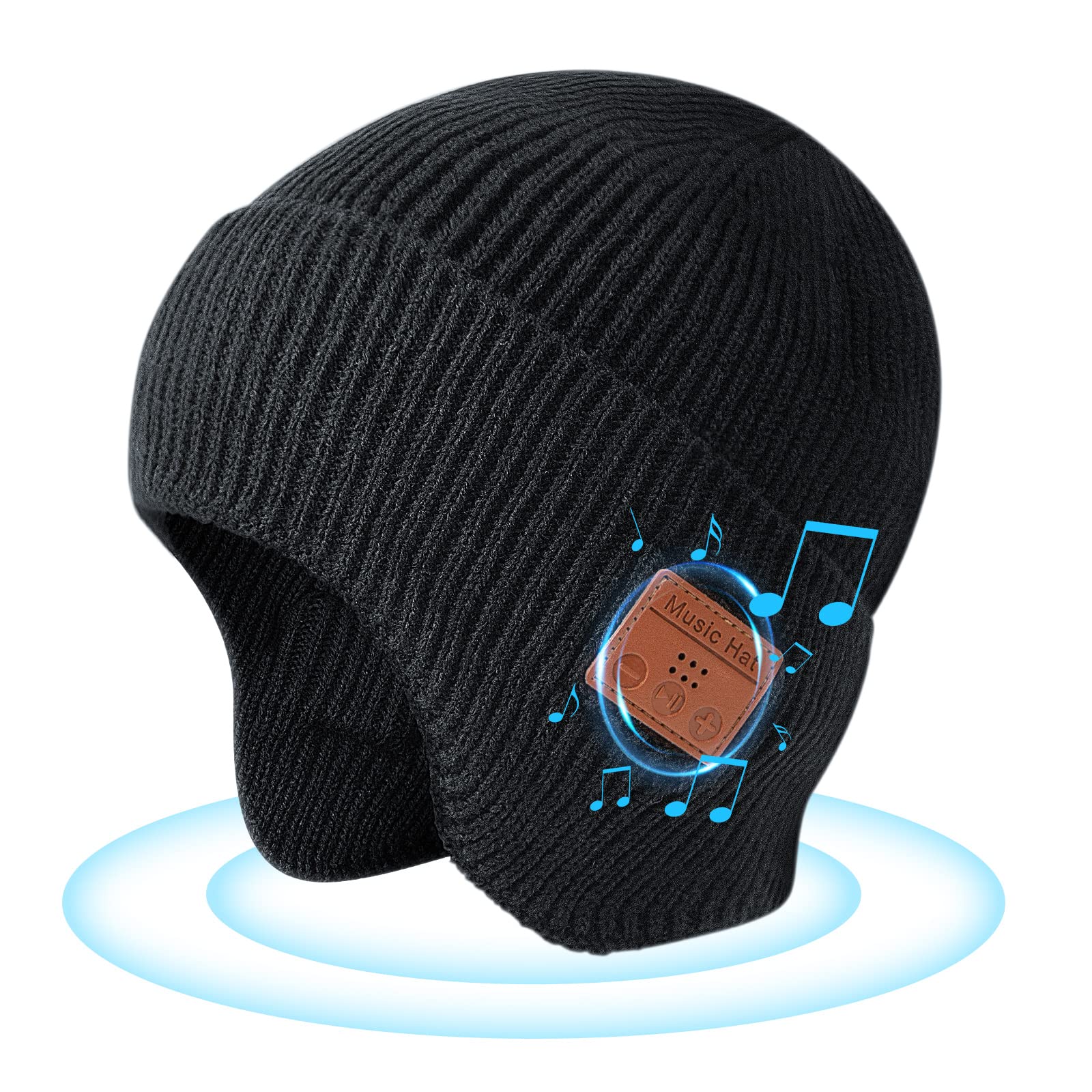 Bluetooth Beanie Hat with Headphones Wireless Winter Hat Built in