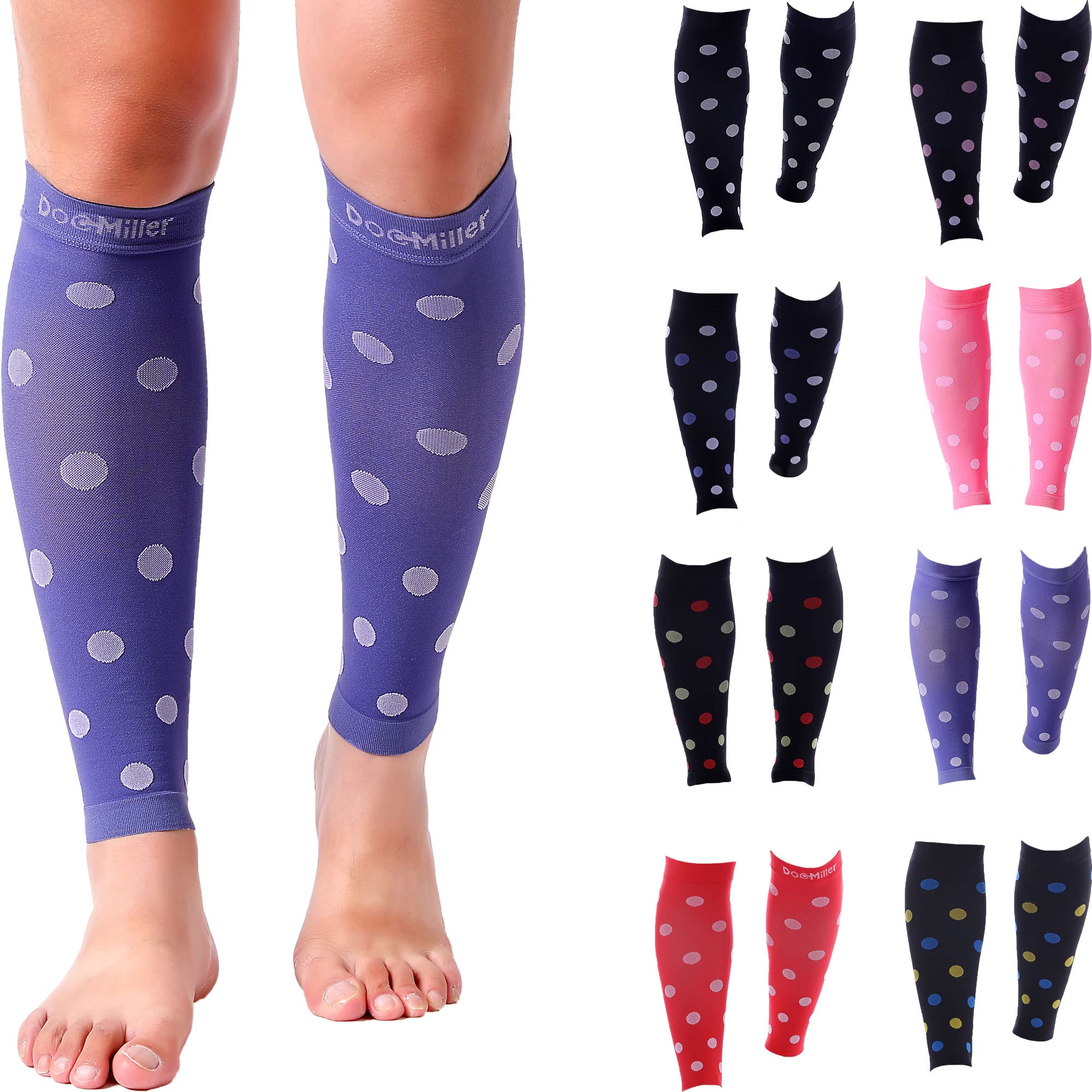 1Pair Calf Compression Sleeves Running Leg Compression Sleeve 20-30mmHg Compression  Socks for Shin Splint For Men Women