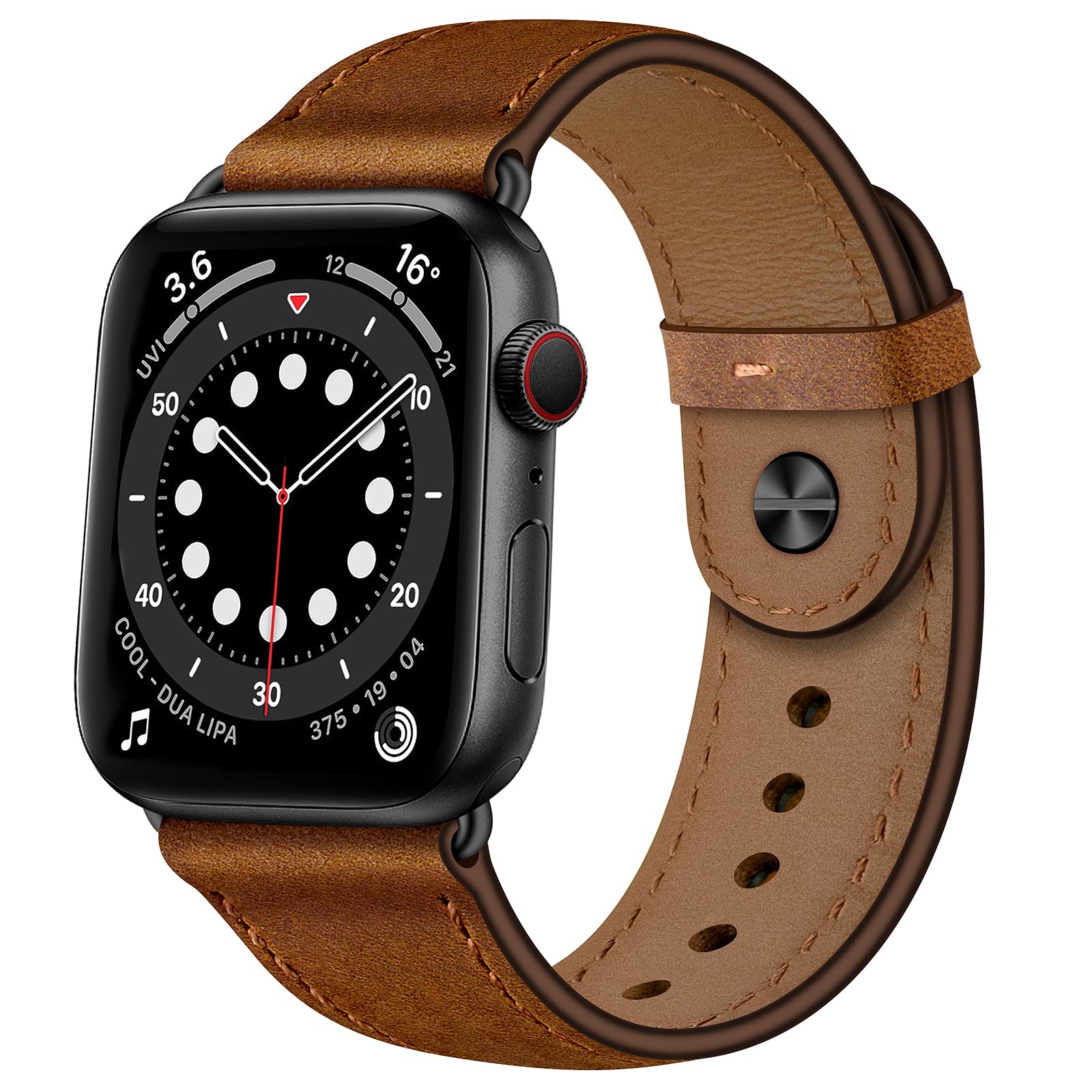 Watch 2 for Leather 7 Series 3 SE2 Band Strap 44mm Compatible 49mm with 42mm 45mm Genuine iWatch SE OUHENG Apple 40mm 4 (Retro 8 41mm 38mm, 1 6 Ultra 5 Bands