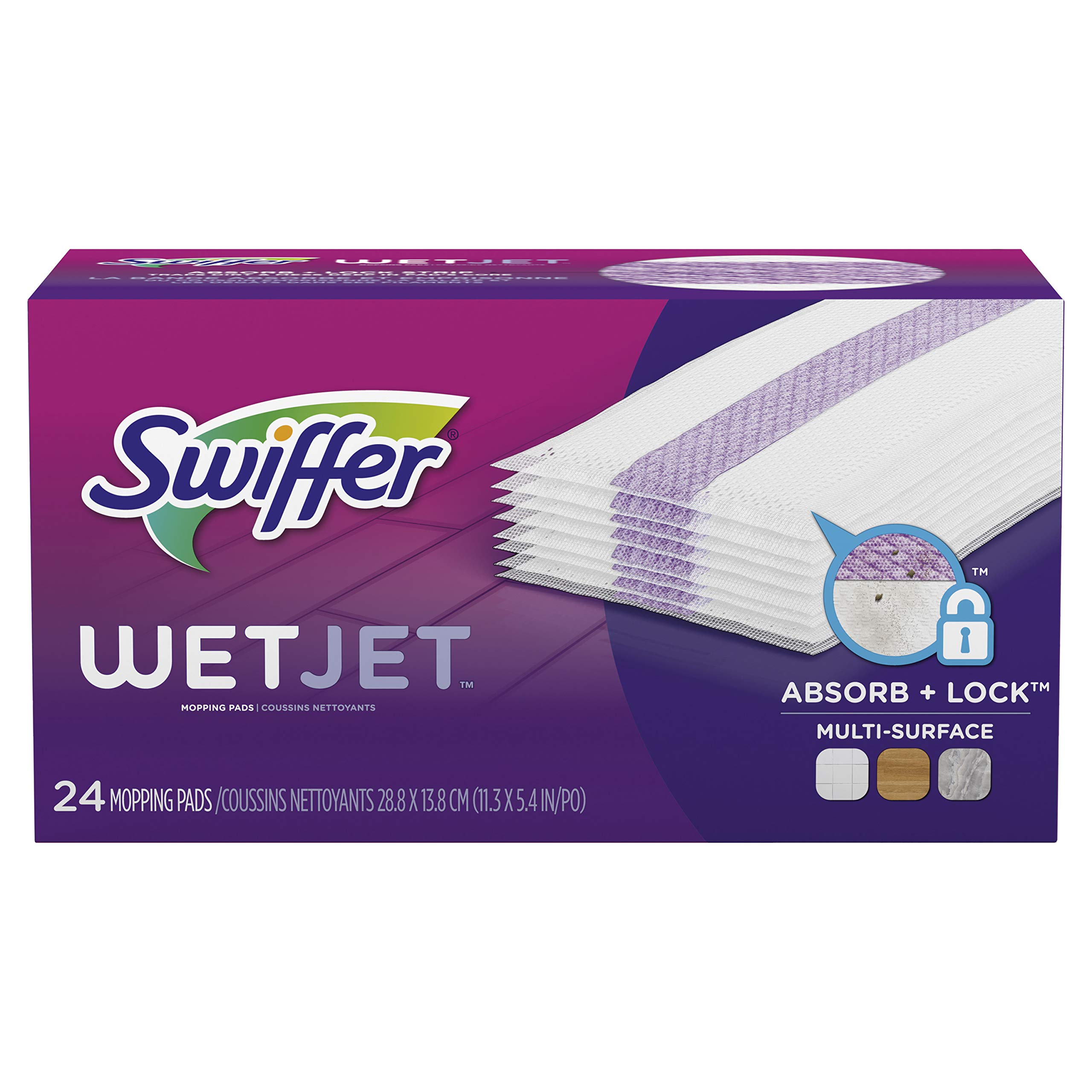 Swiffer Wetjet, All Purpose Multi Surface Floor Cleaner, 24 Count